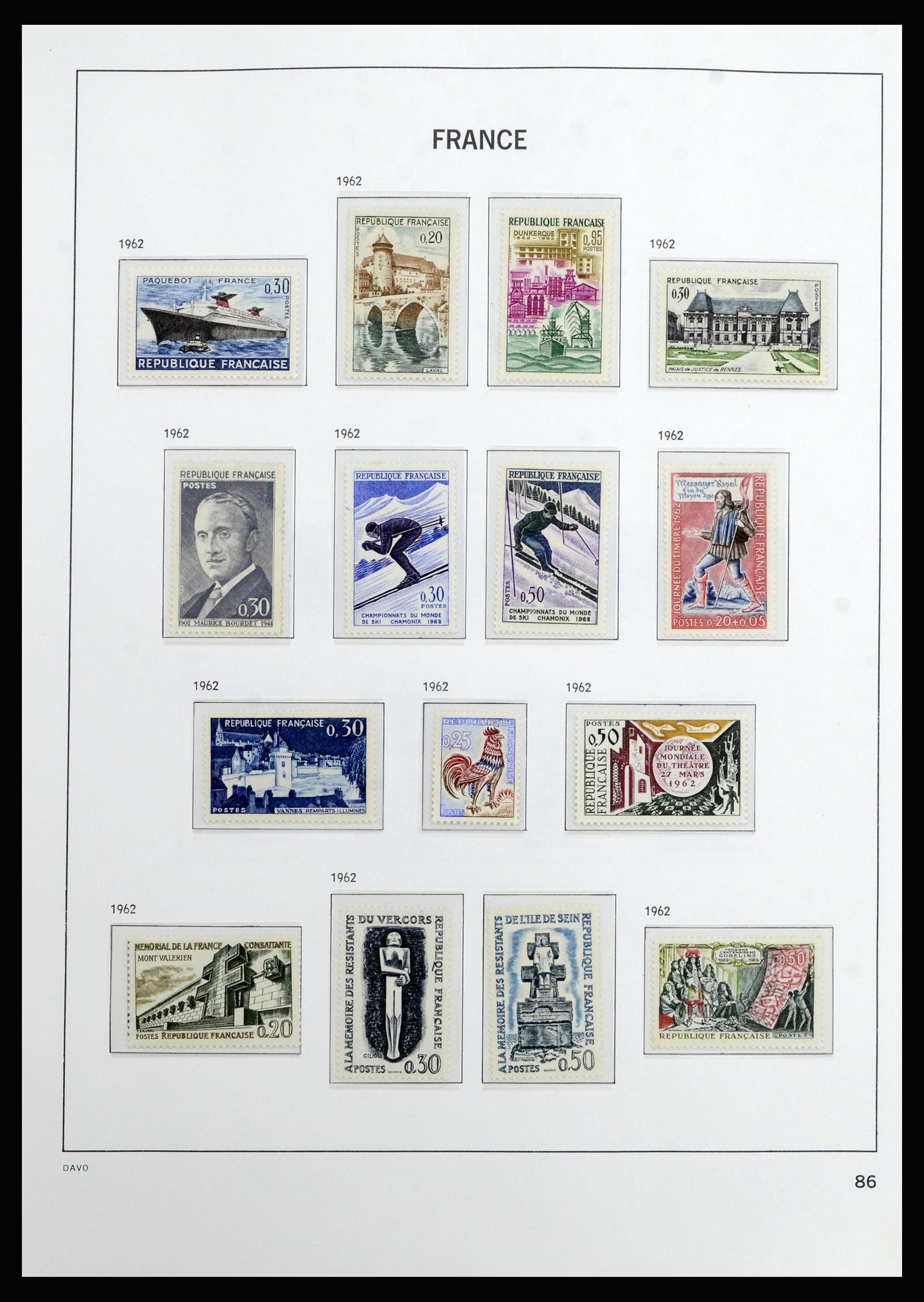 37089 086 - Postzegelverzameling 37089 Frankrijk 1863-2002.