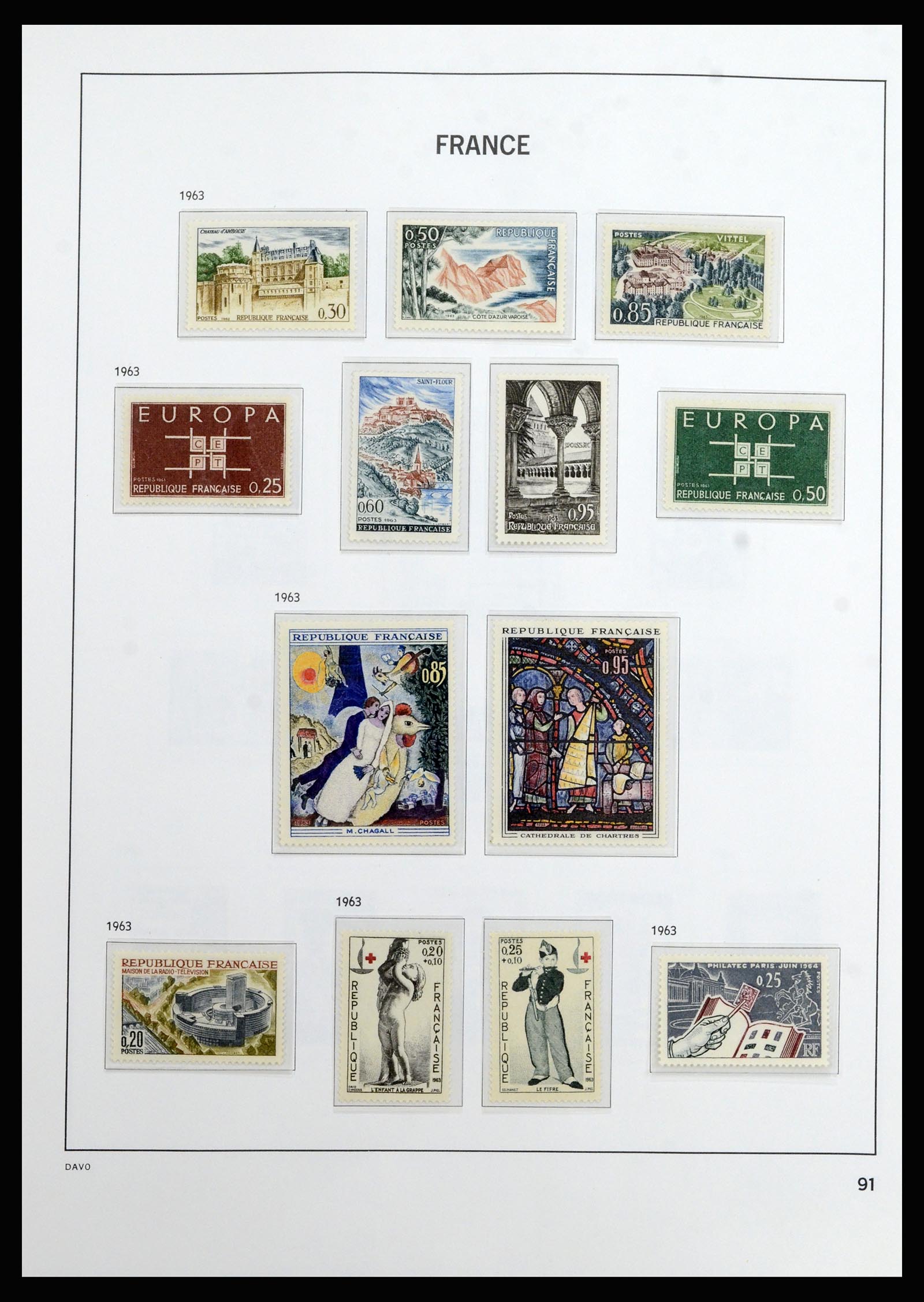 37089 091 - Postzegelverzameling 37089 Frankrijk 1863-2002.