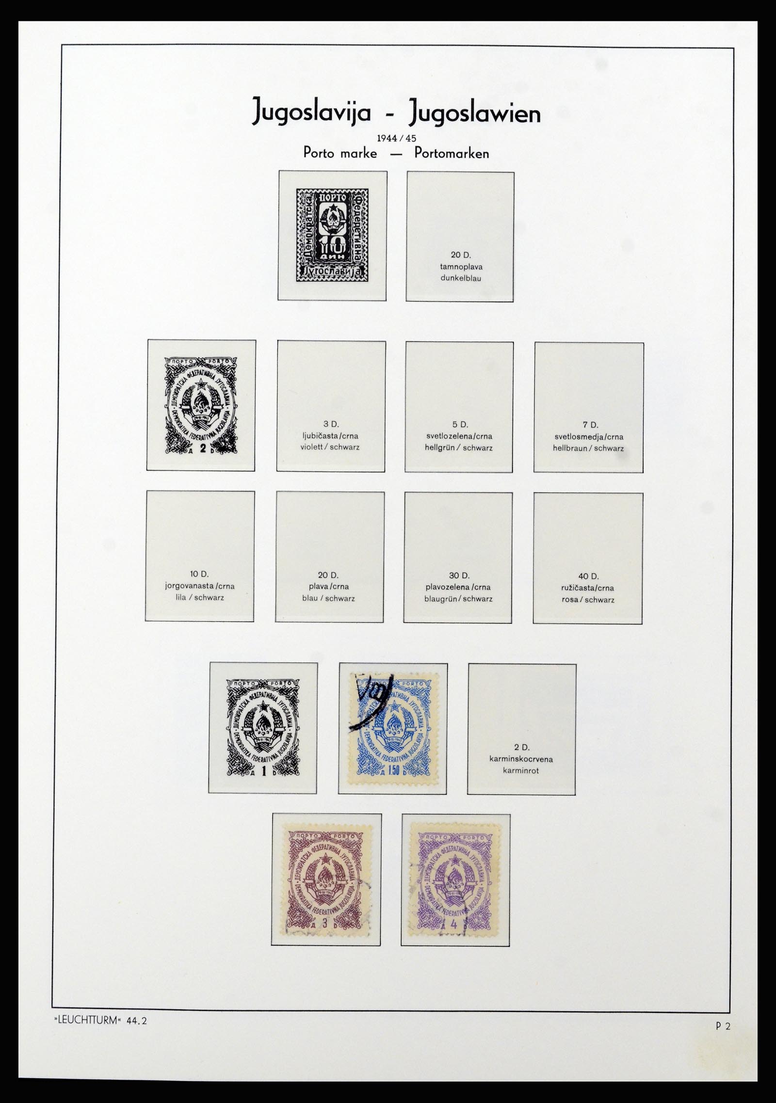 37091 001 - Postzegelverzameling 37091 Joegoslavië 1945-2001.