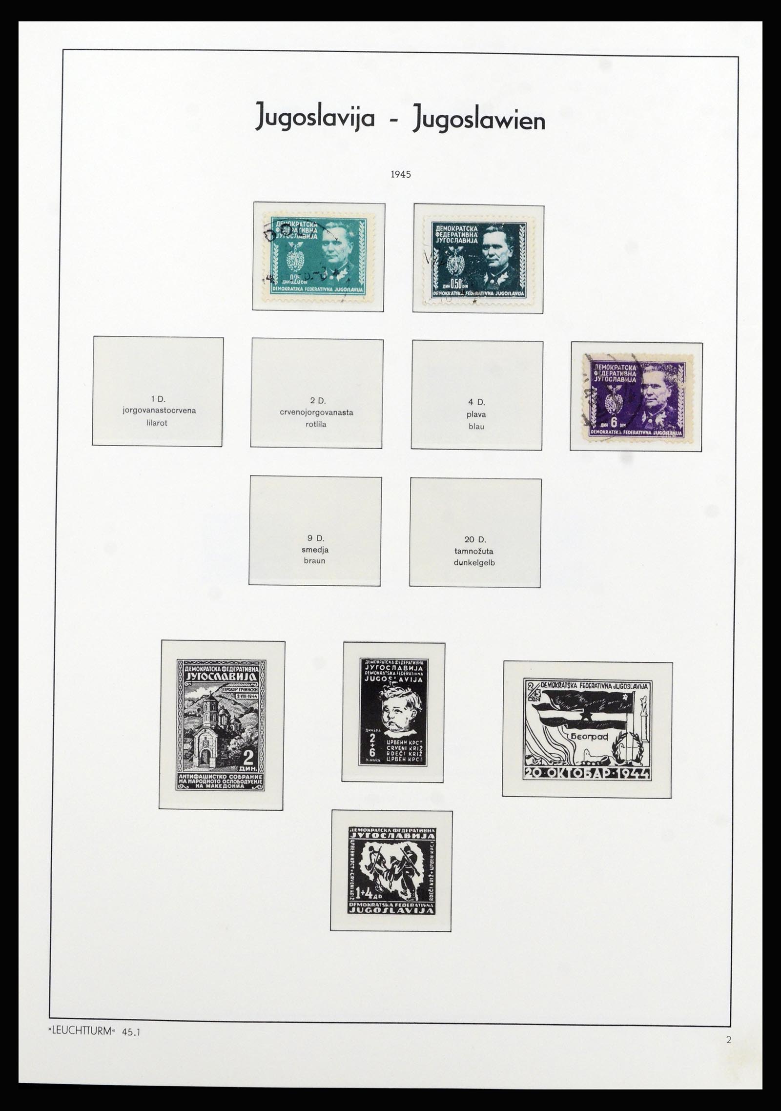 37091 002 - Postzegelverzameling 37091 Joegoslavië 1945-2001.