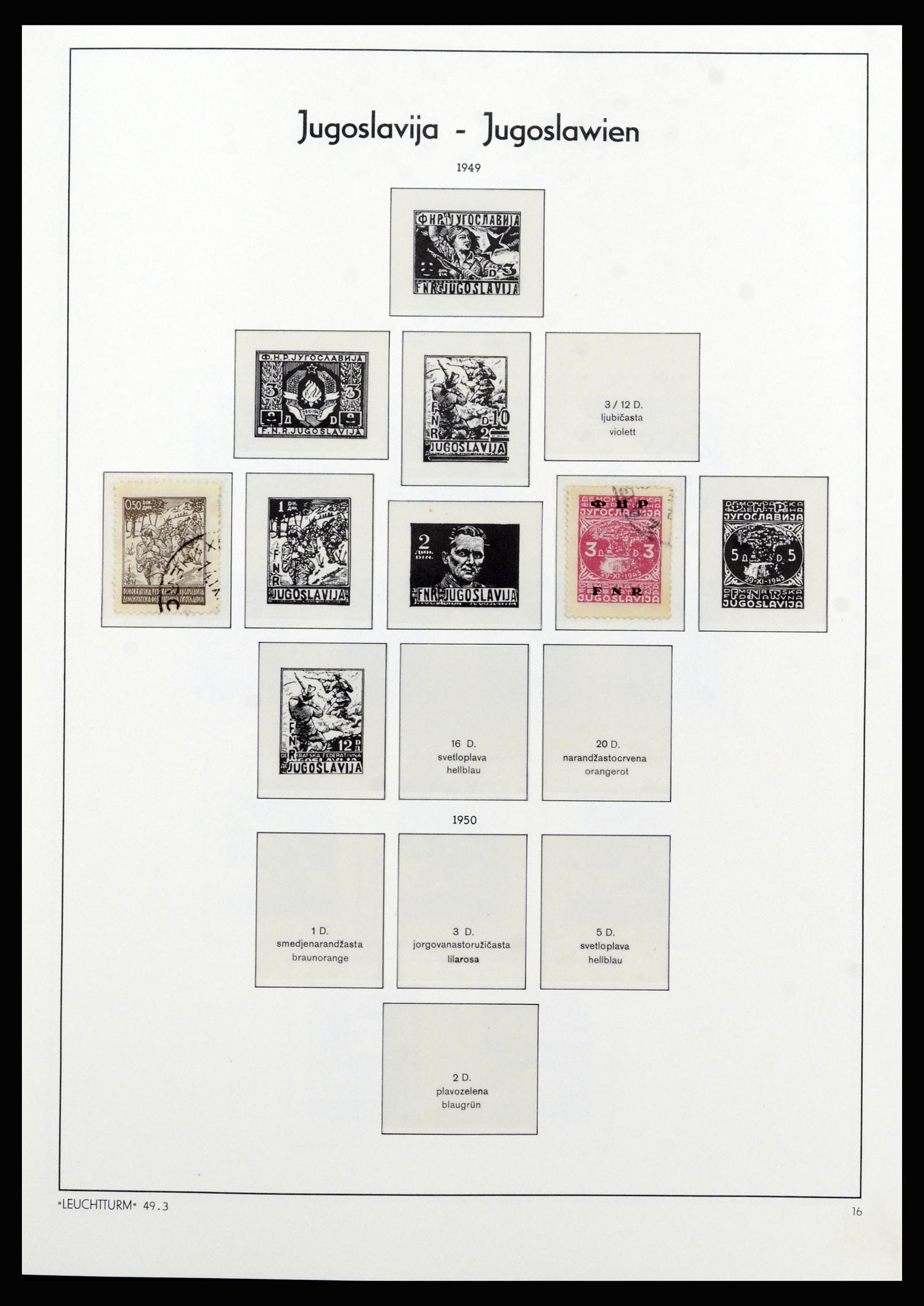 37091 009 - Postzegelverzameling 37091 Joegoslavië 1945-2001.
