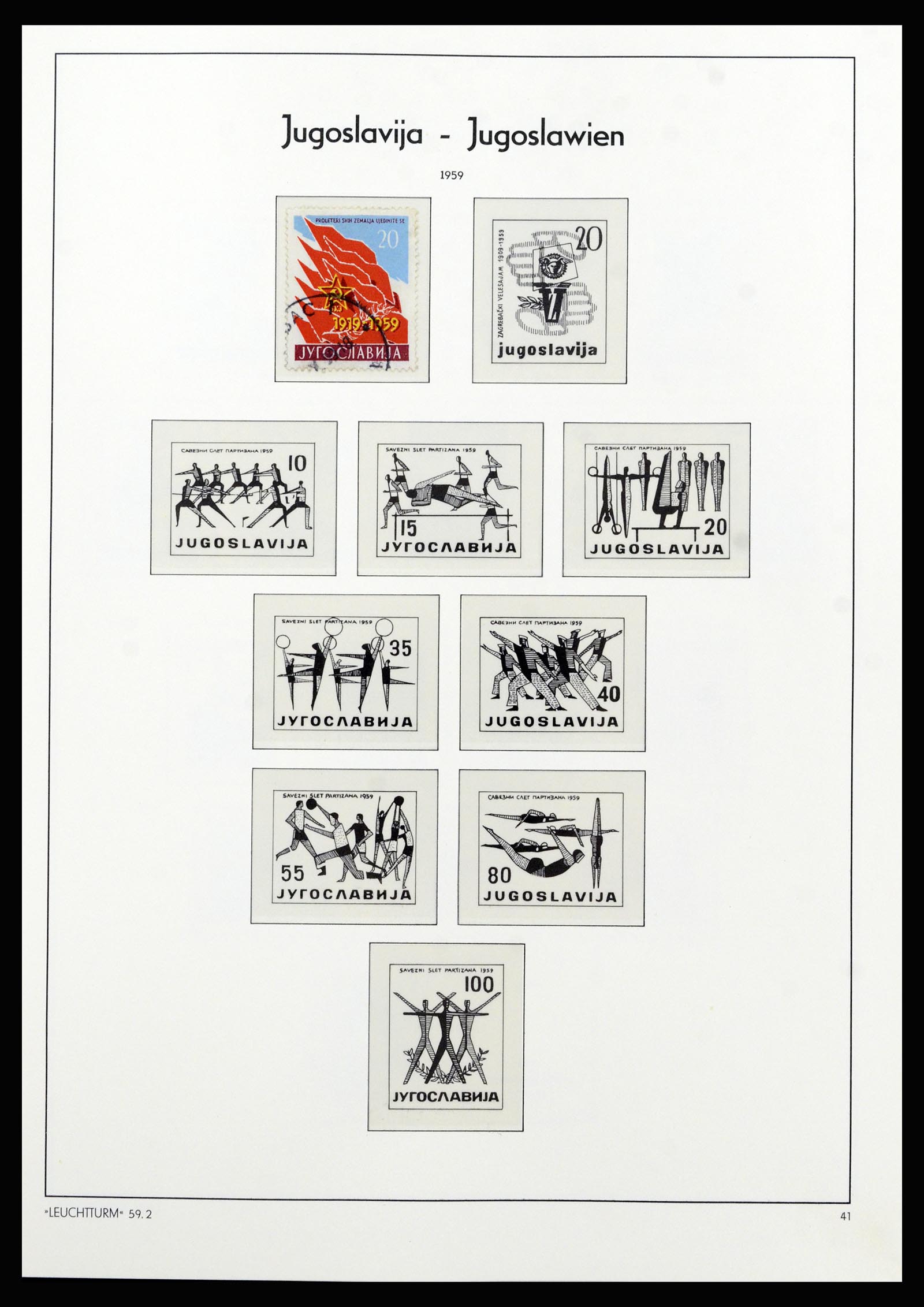 37091 026 - Postzegelverzameling 37091 Joegoslavië 1945-2001.