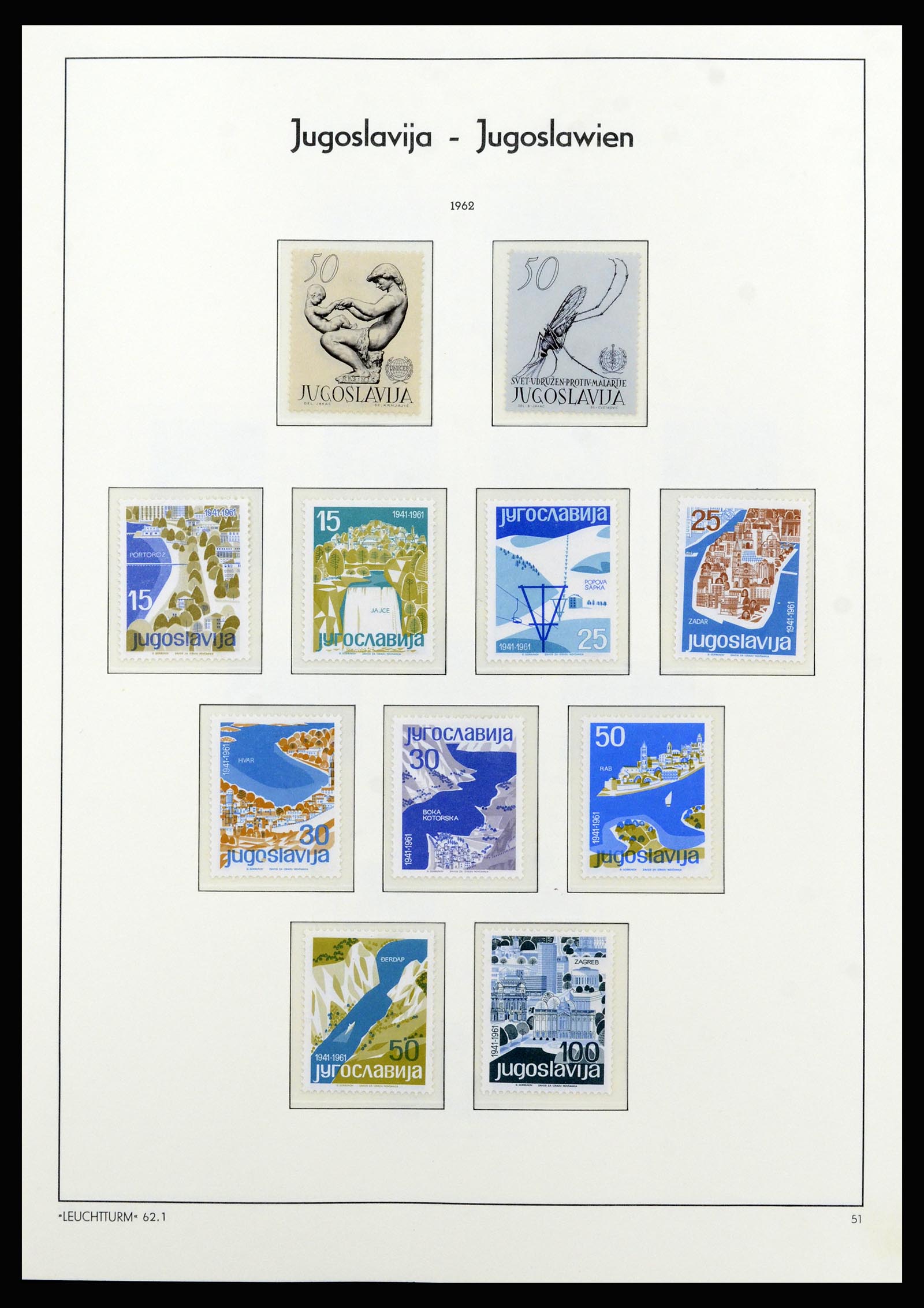 37091 036 - Postzegelverzameling 37091 Joegoslavië 1945-2001.
