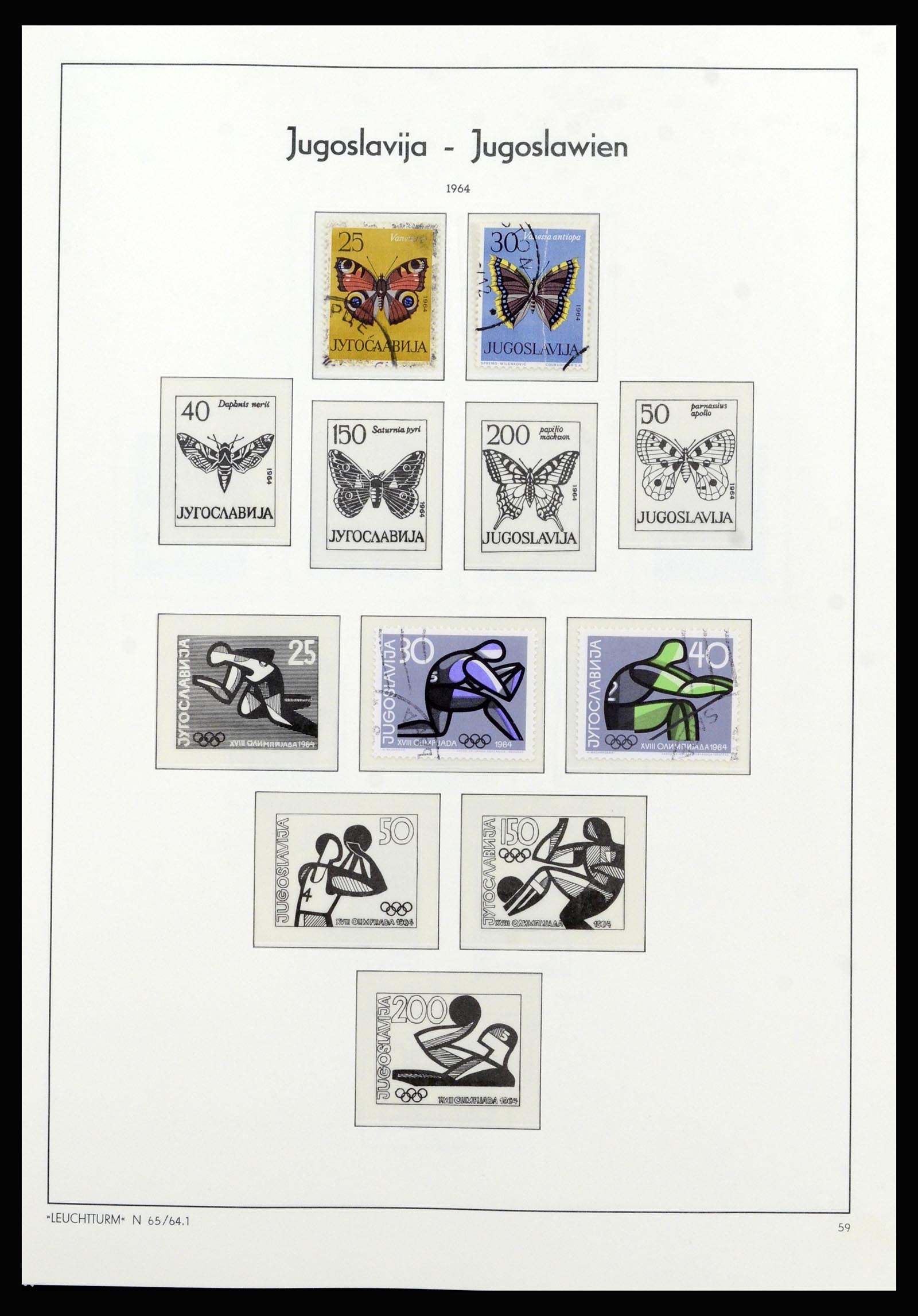 37091 042 - Postzegelverzameling 37091 Joegoslavië 1945-2001.
