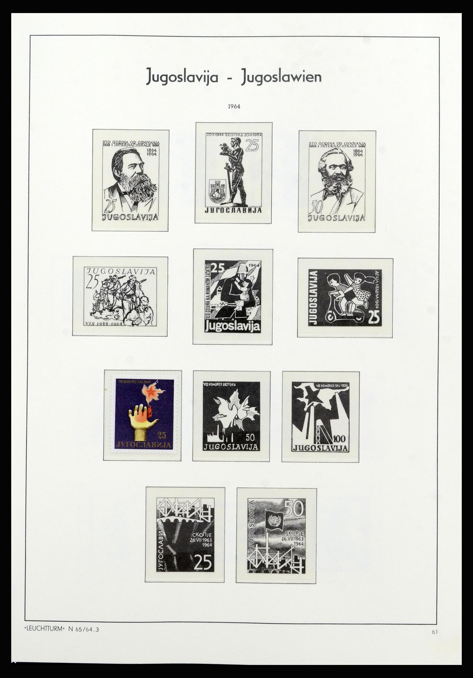 37091 043 - Postzegelverzameling 37091 Joegoslavië 1945-2001.