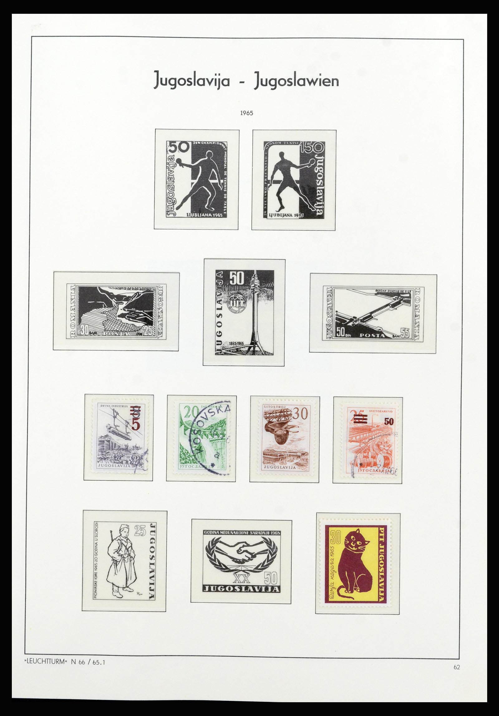 37091 044 - Postzegelverzameling 37091 Joegoslavië 1945-2001.