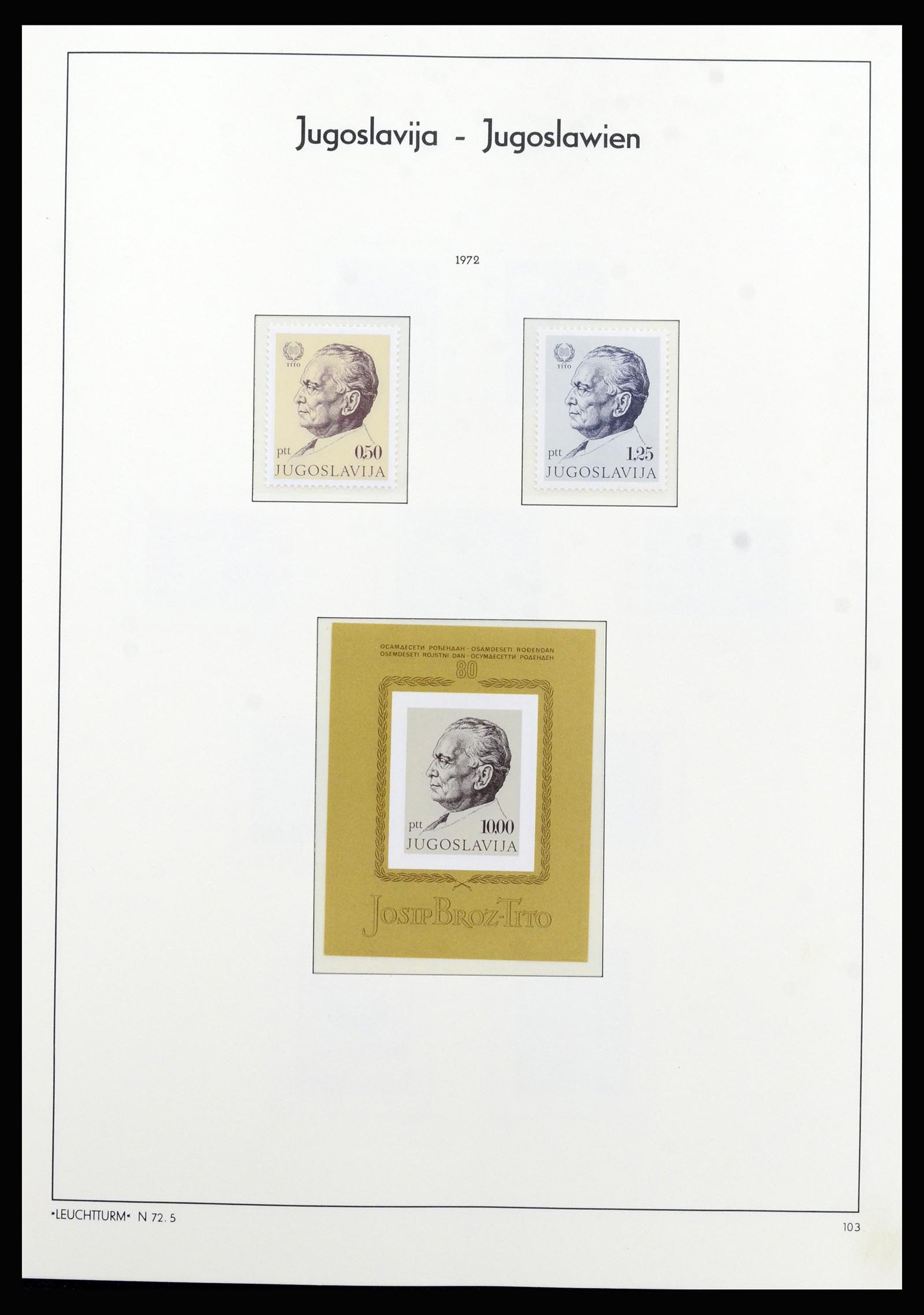 37091 080 - Postzegelverzameling 37091 Joegoslavië 1945-2001.