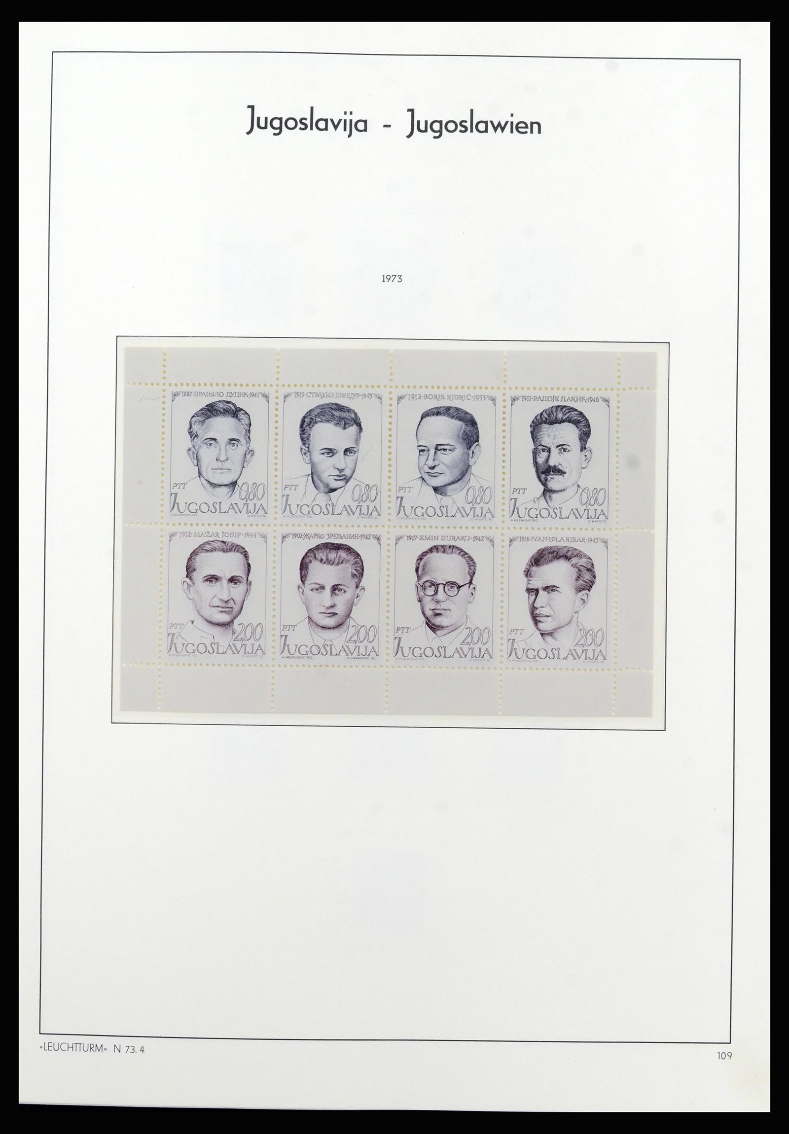 37091 086 - Postzegelverzameling 37091 Joegoslavië 1945-2001.