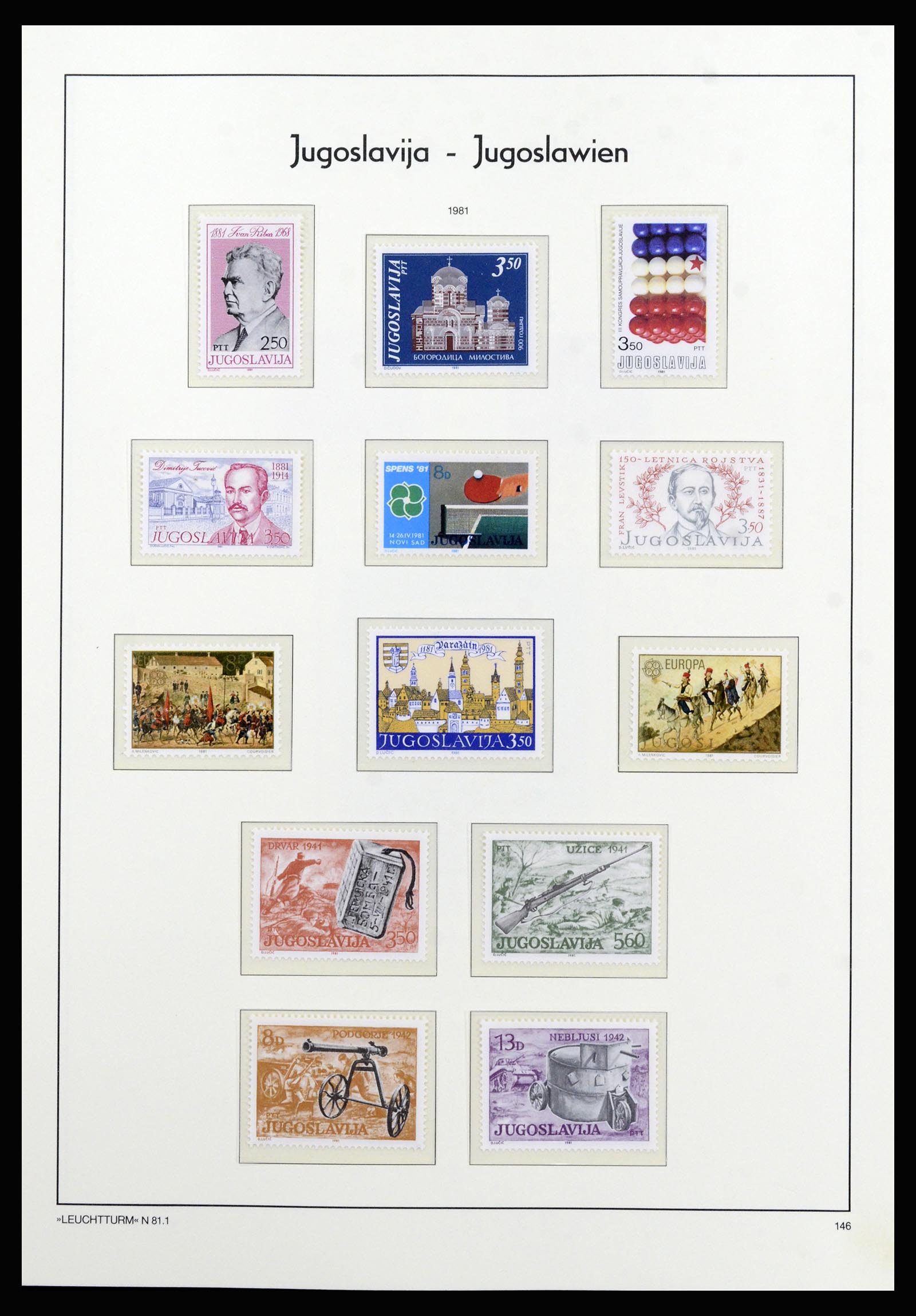 37091 123 - Postzegelverzameling 37091 Joegoslavië 1945-2001.
