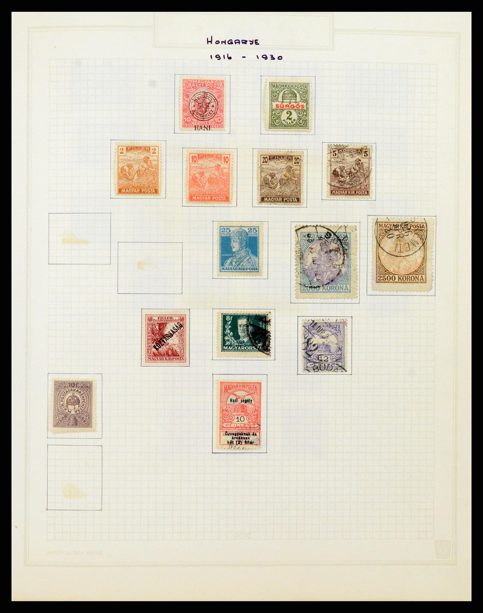 37092 013 - Postzegelverzameling 37092 Hongarije 1871-2018.