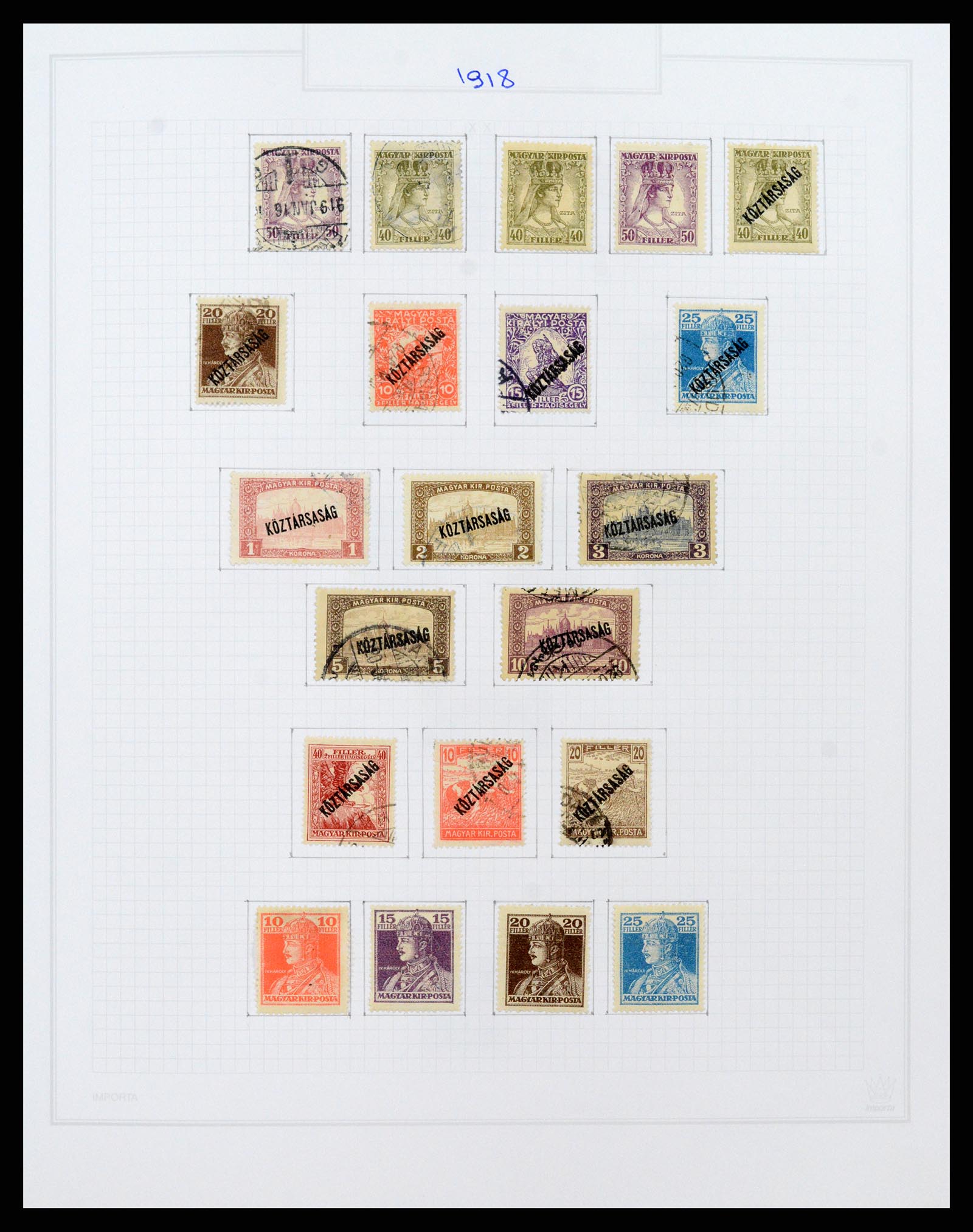 37092 018 - Postzegelverzameling 37092 Hongarije 1871-2018.
