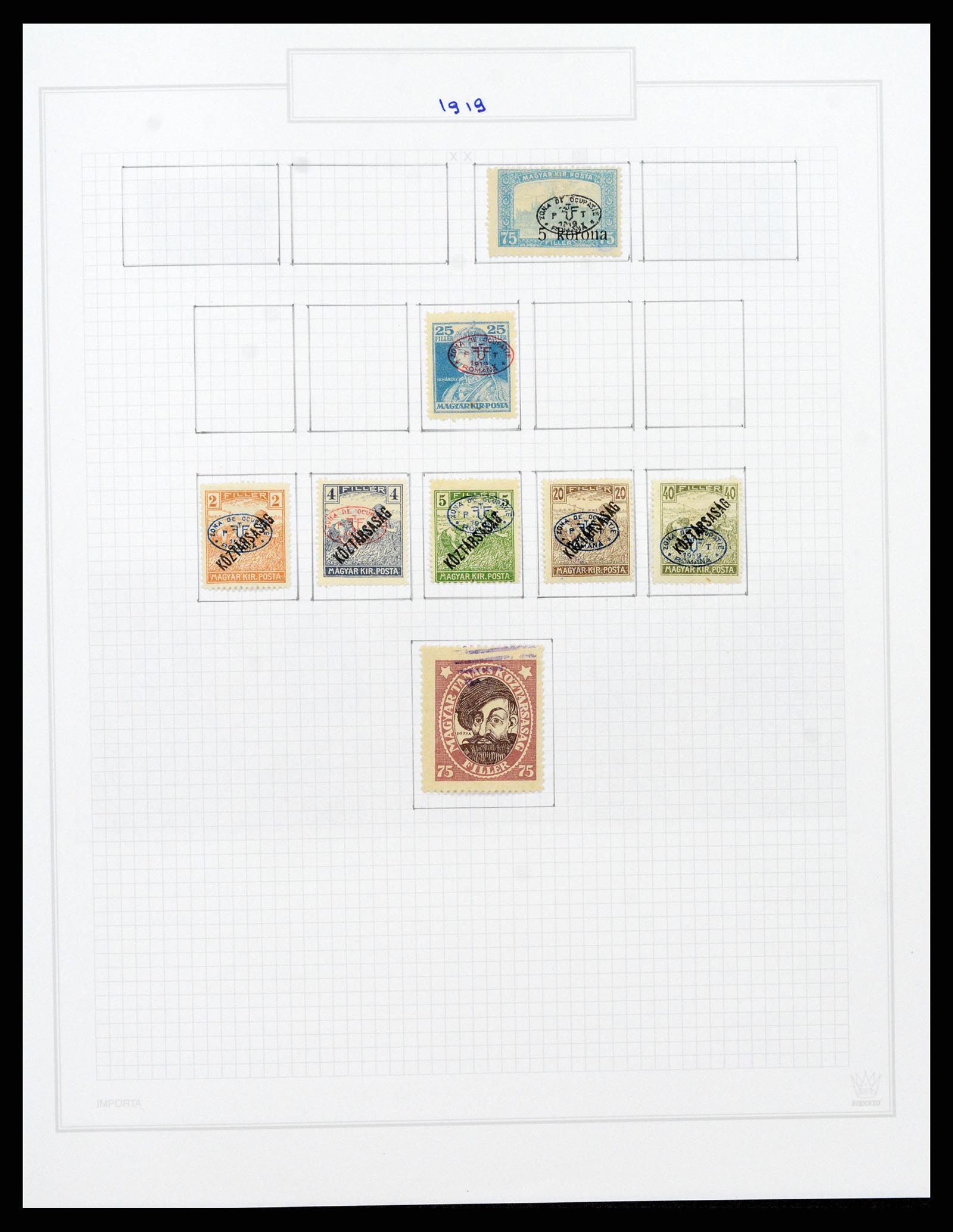 37092 030 - Postzegelverzameling 37092 Hongarije 1871-2018.
