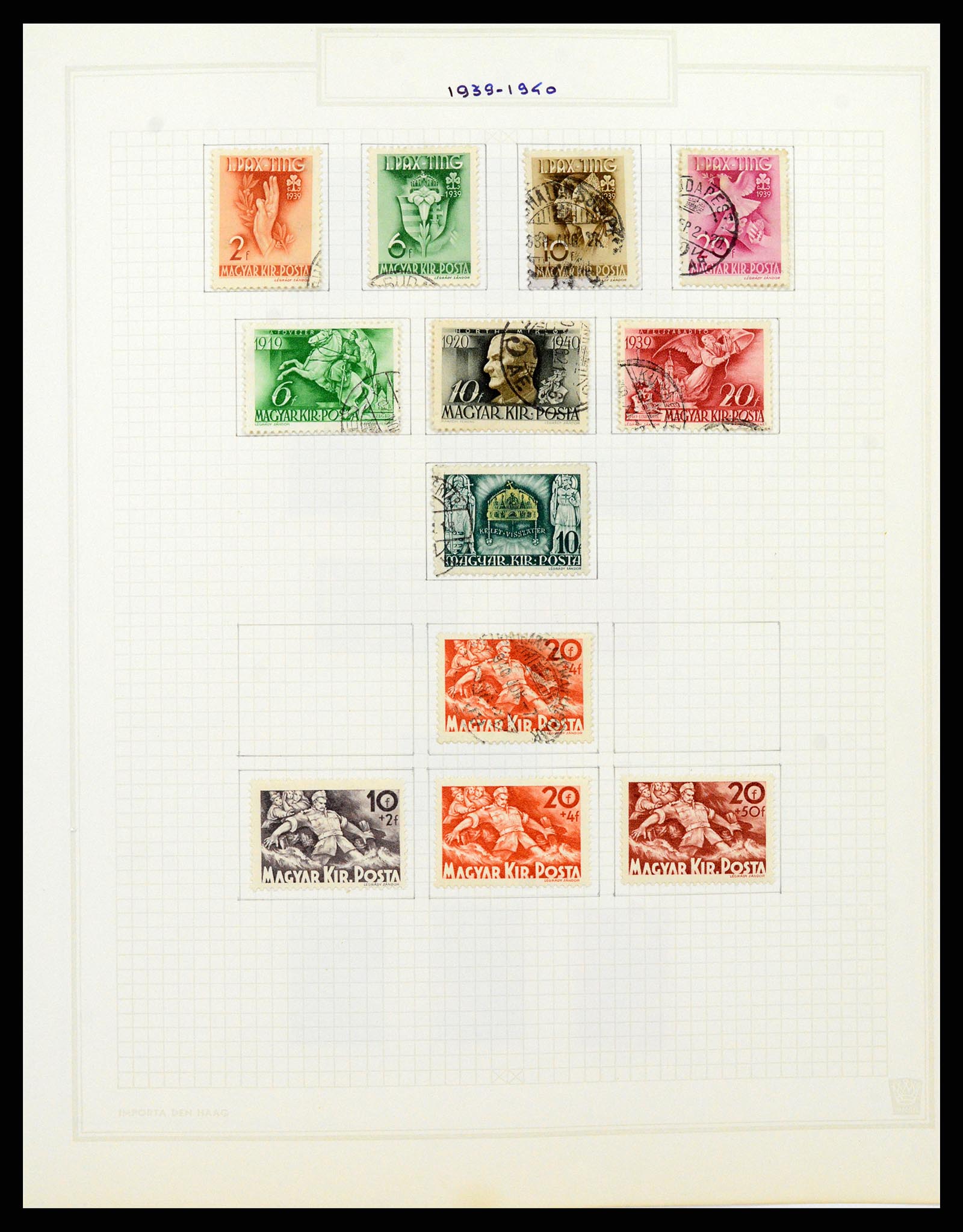 37092 092 - Postzegelverzameling 37092 Hongarije 1871-2018.