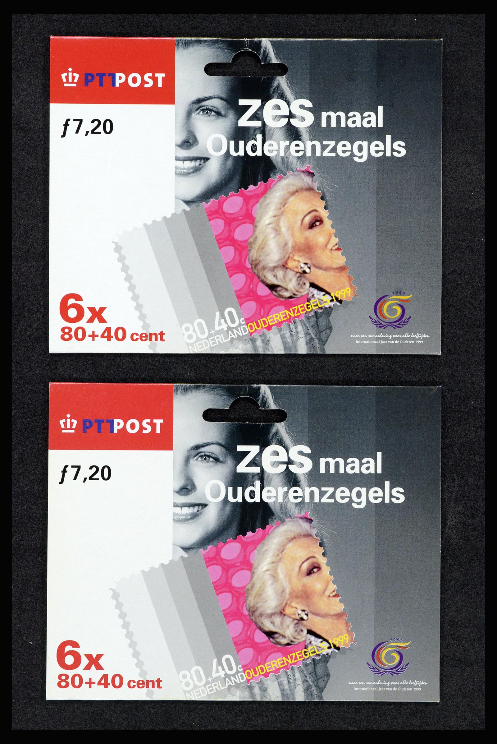 37093 001 - Postzegelverzameling 37093 Nederland hangmapjes 1993-2004.