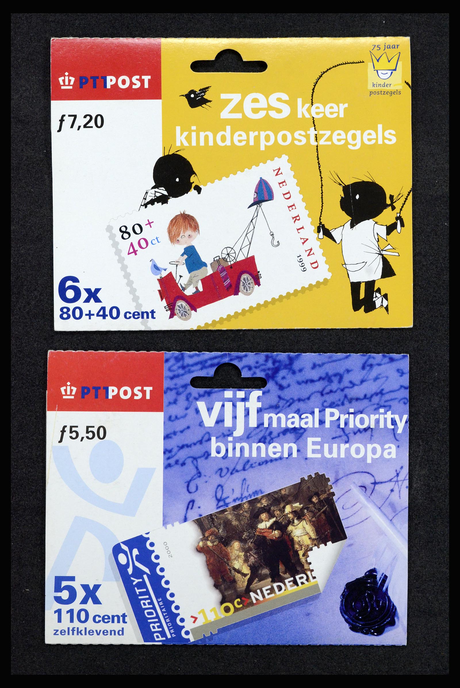 37093 005 - Postzegelverzameling 37093 Nederland hangmapjes 1993-2004.