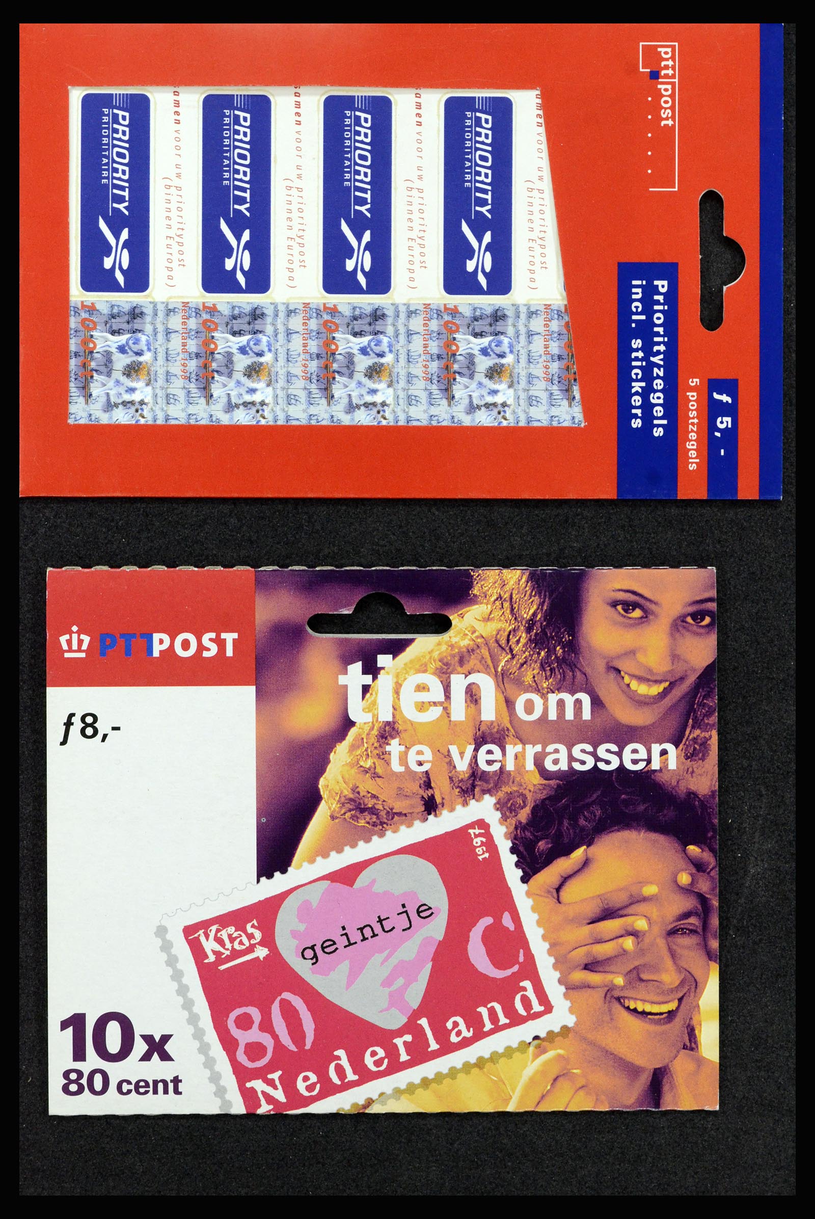 37093 012 - Postzegelverzameling 37093 Nederland hangmapjes 1993-2004.