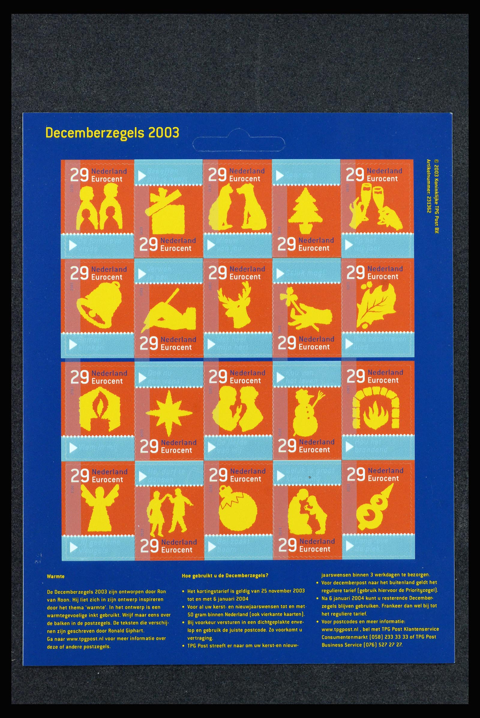 37093 019 - Postzegelverzameling 37093 Nederland hangmapjes 1993-2004.