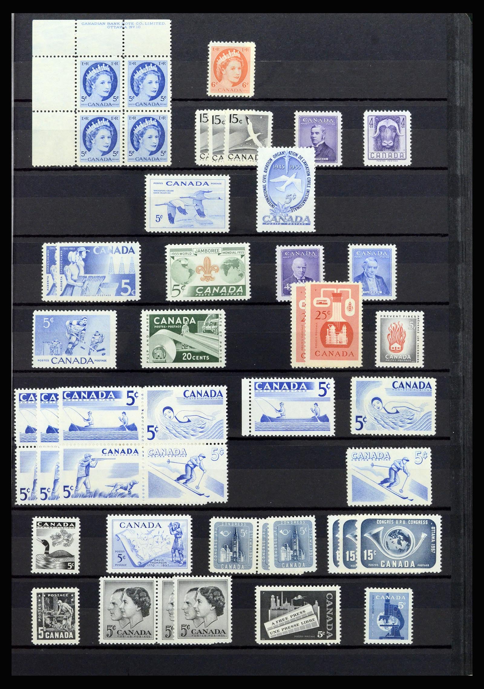 37094 005 - Postzegelverzameling 37094 Canada 1953-2010.