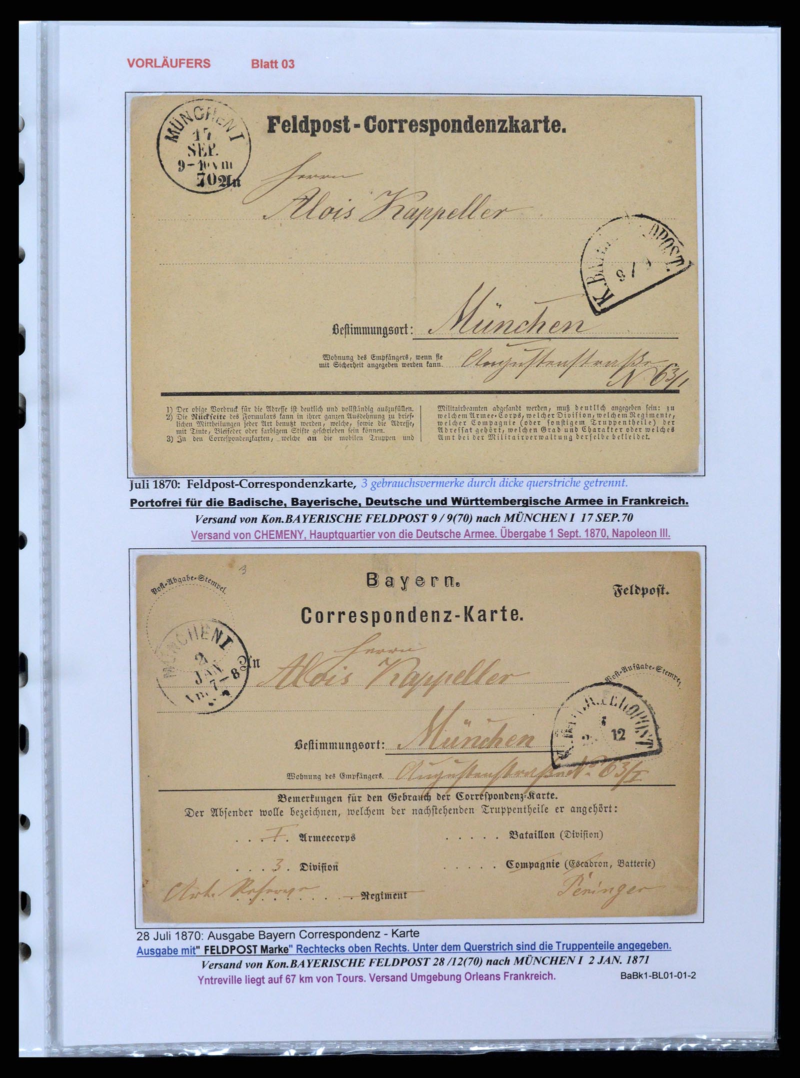 37097 006 - Postzegelverzameling 37097 Beieren postwaardestukken 1870-1920.