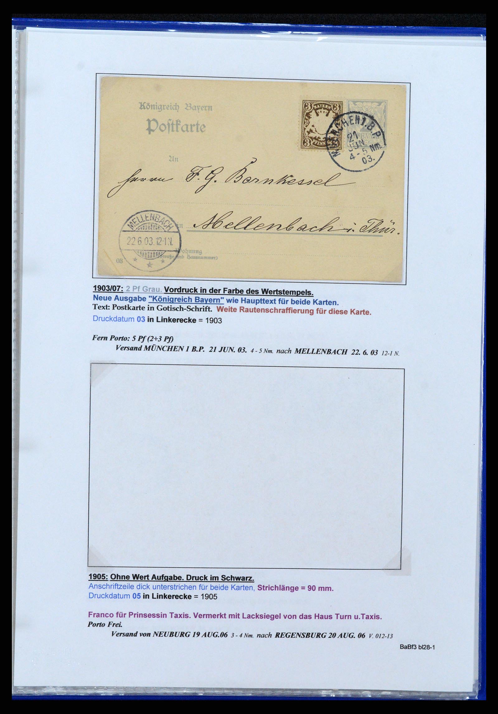 37097 172 - Postzegelverzameling 37097 Beieren postwaardestukken 1870-1920.
