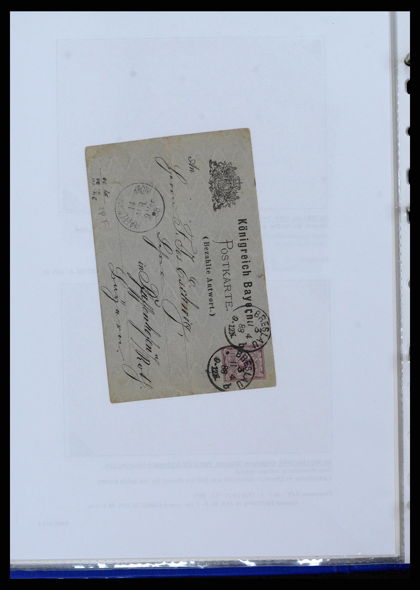37097 196 - Postzegelverzameling 37097 Beieren postwaardestukken 1870-1920.