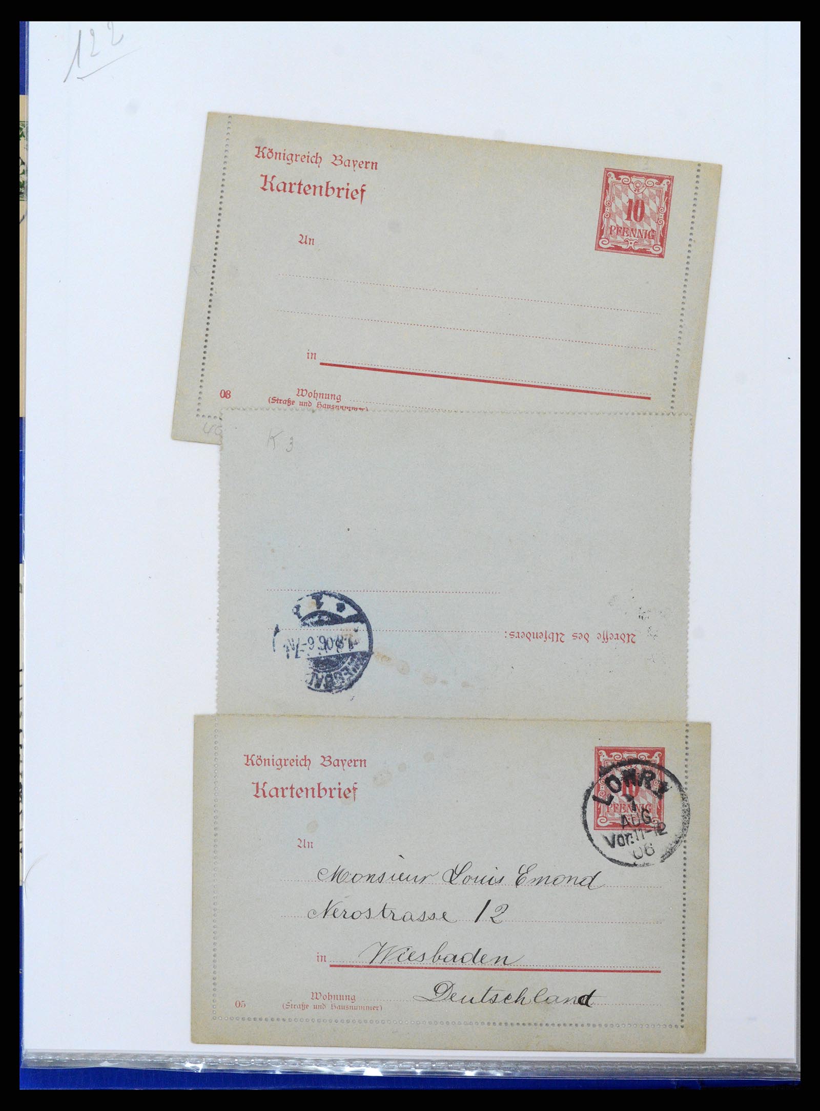 37097 206 - Postzegelverzameling 37097 Beieren postwaardestukken 1870-1920.