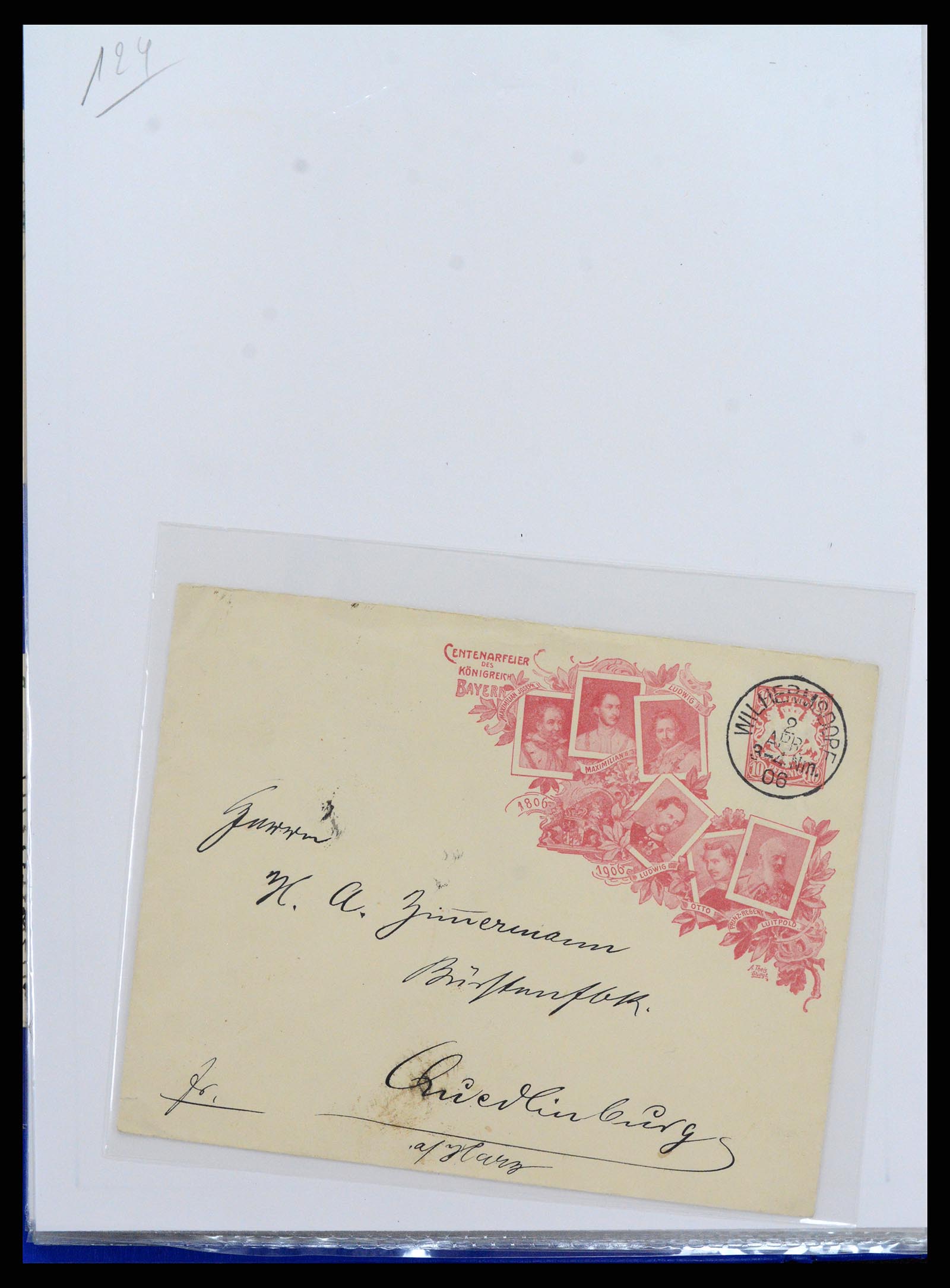 37097 207 - Postzegelverzameling 37097 Beieren postwaardestukken 1870-1920.