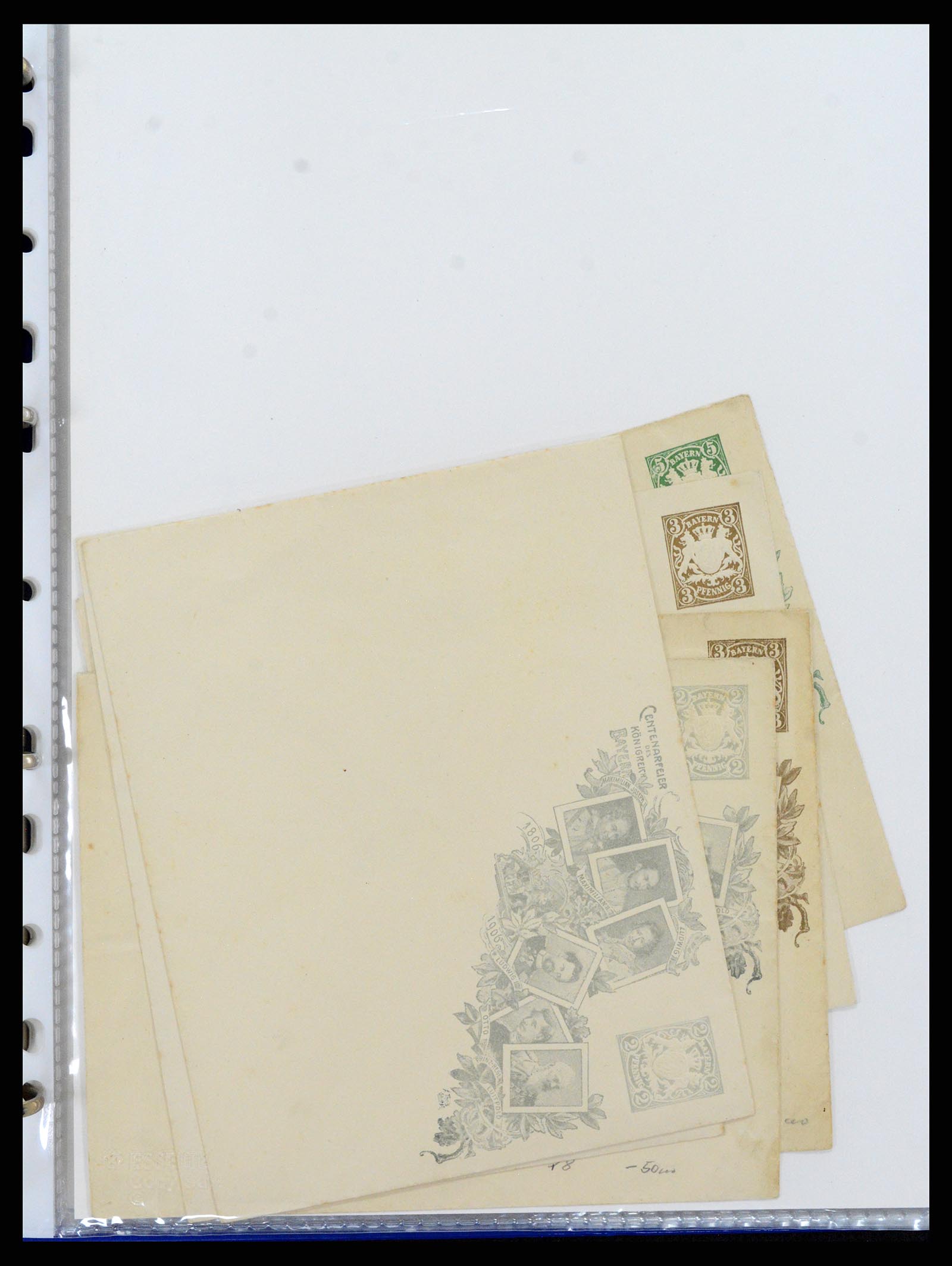 37097 208 - Postzegelverzameling 37097 Beieren postwaardestukken 1870-1920.
