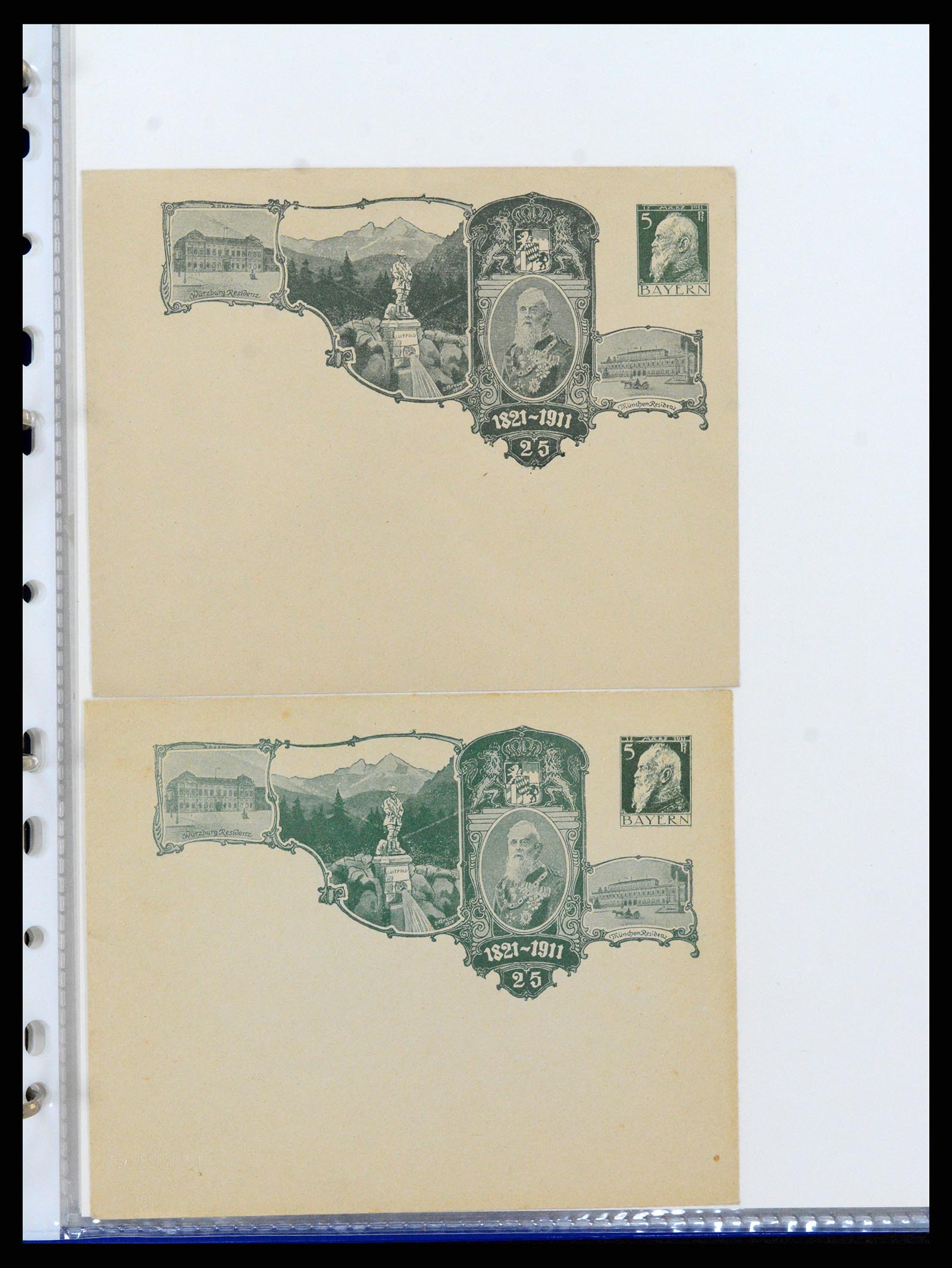 37097 209 - Postzegelverzameling 37097 Beieren postwaardestukken 1870-1920.
