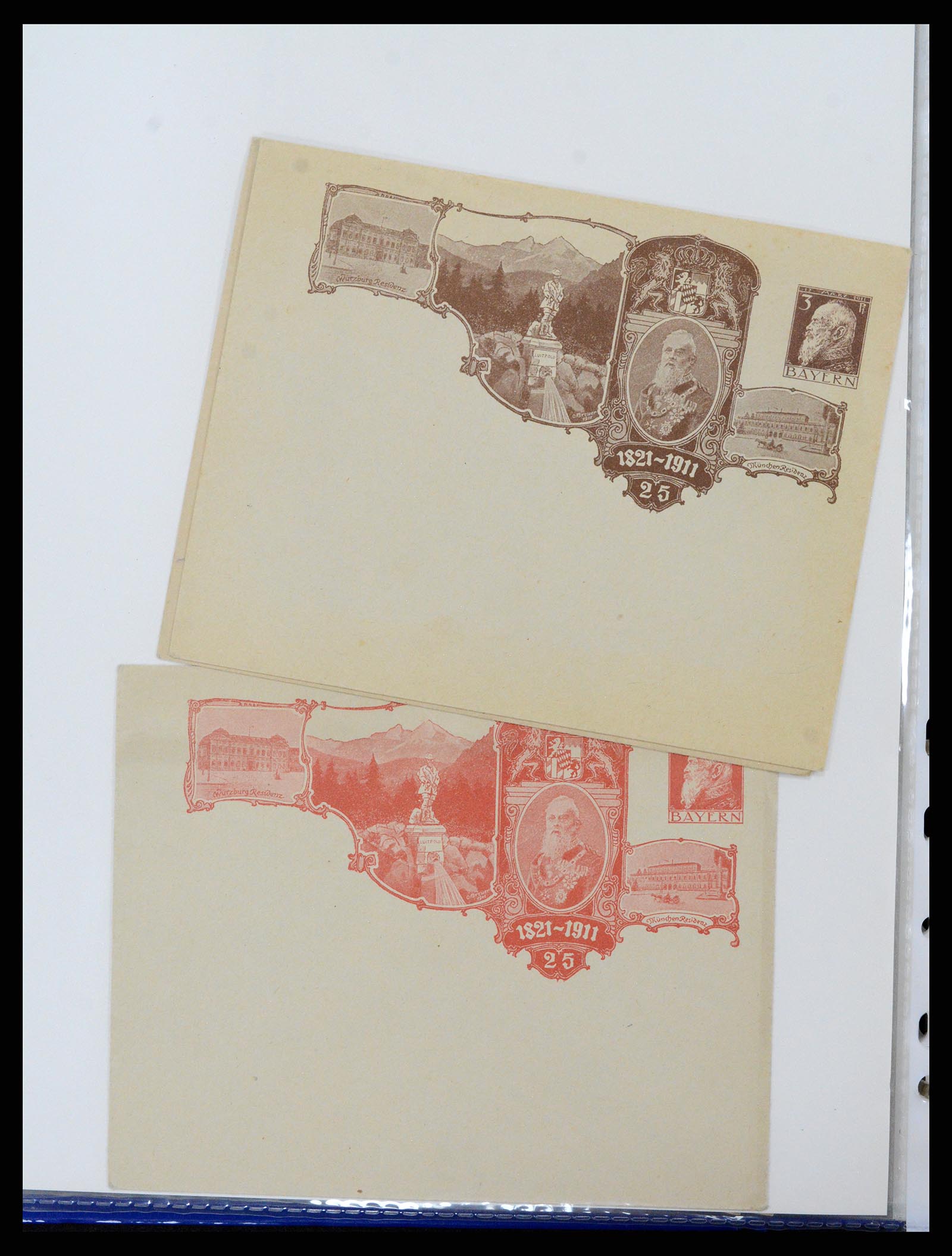 37097 210 - Postzegelverzameling 37097 Beieren postwaardestukken 1870-1920.