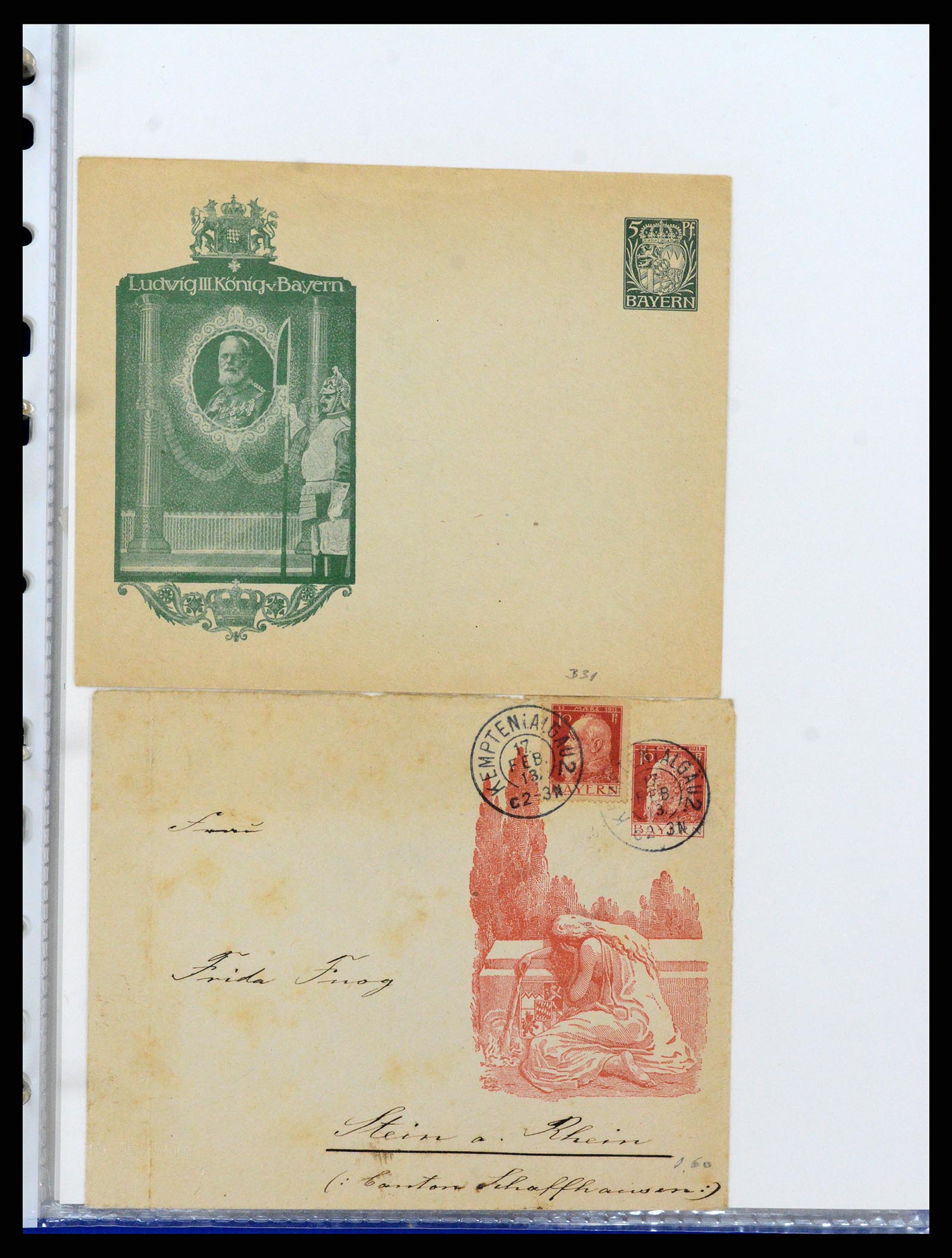 37097 211 - Postzegelverzameling 37097 Beieren postwaardestukken 1870-1920.