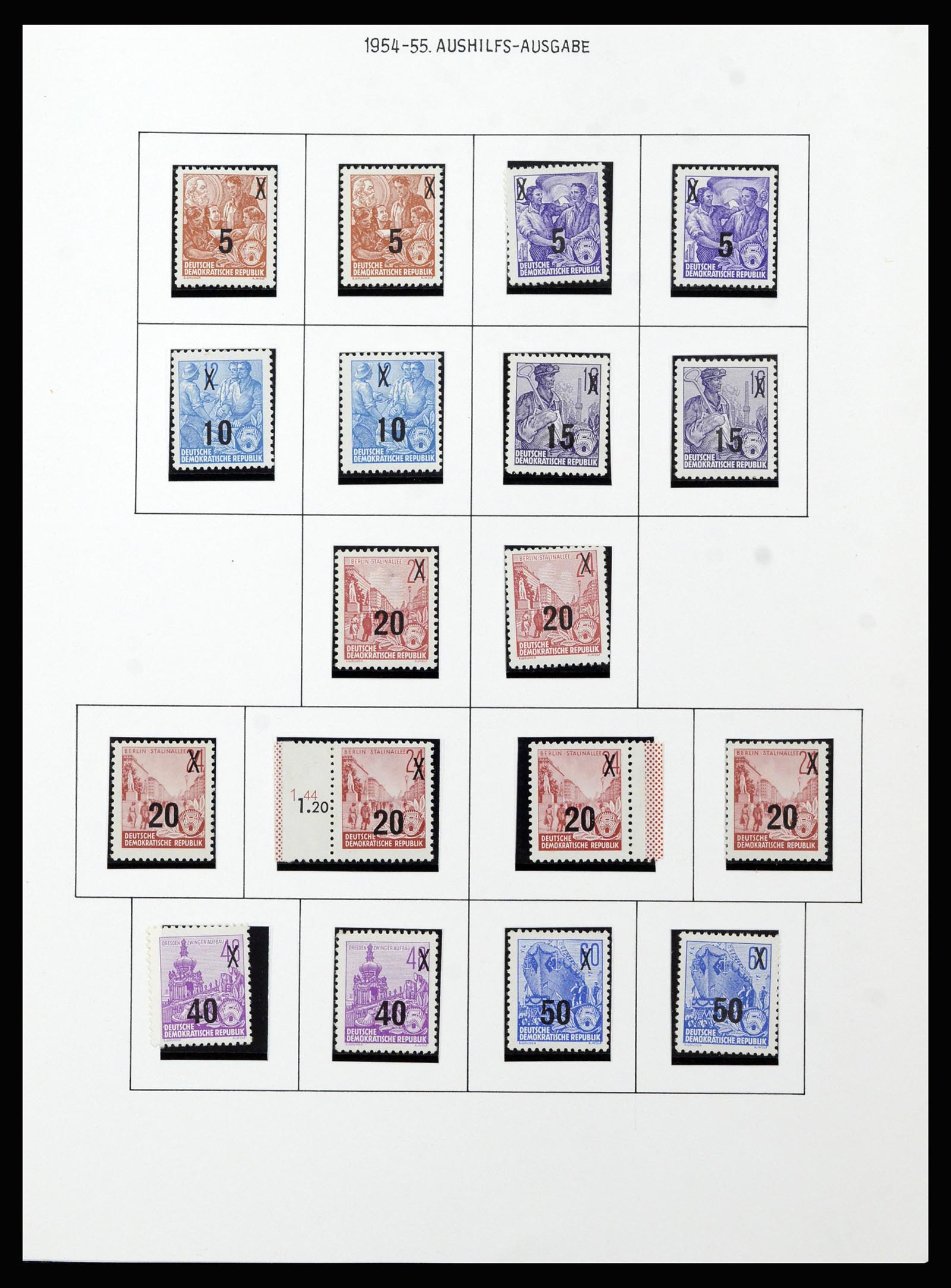 37101 001 - Stamp collection 37101 GDR 1954-1960.