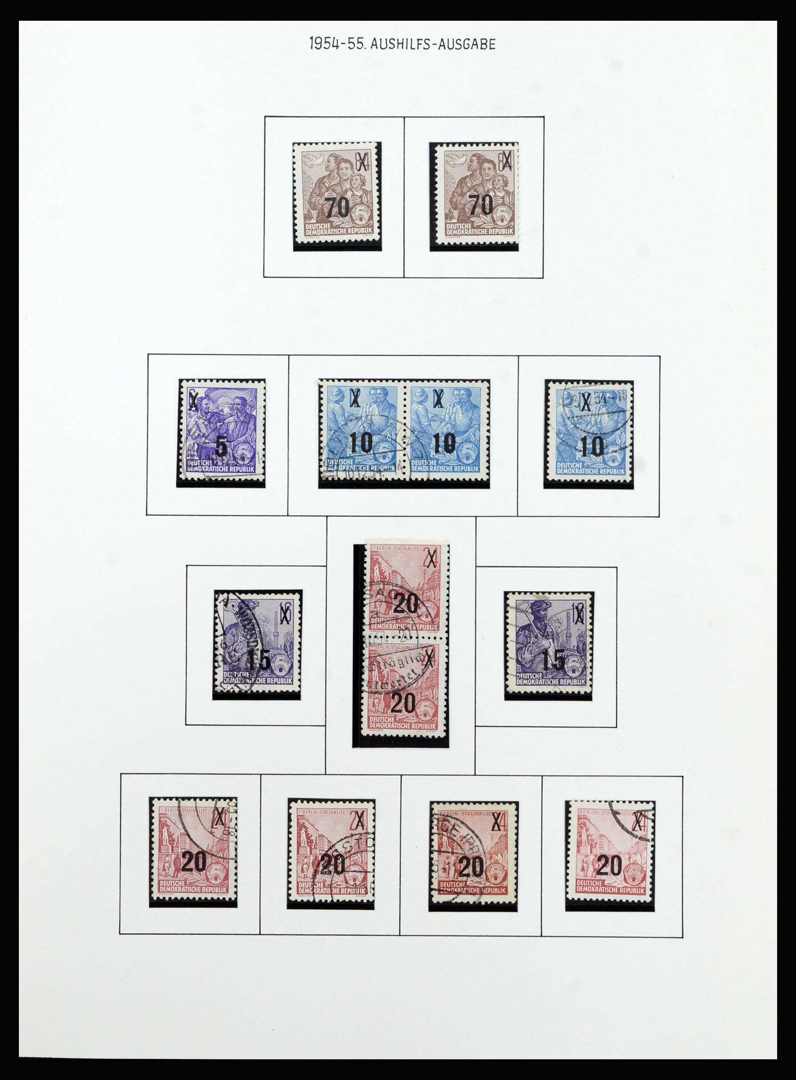 37101 002 - Stamp collection 37101 GDR 1954-1960.