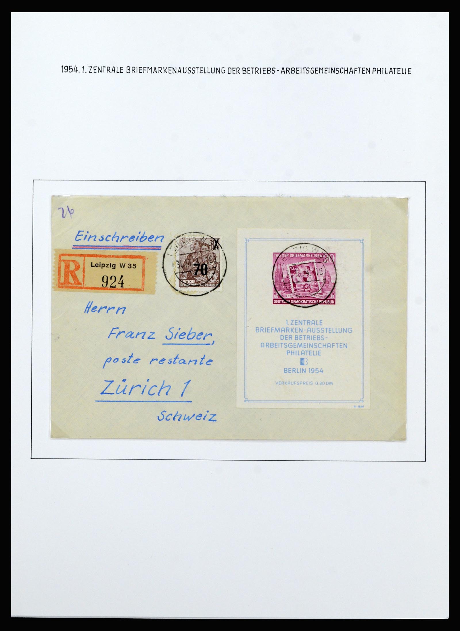 37101 009 - Postzegelverzameling 37101 DDR 1954-1960.