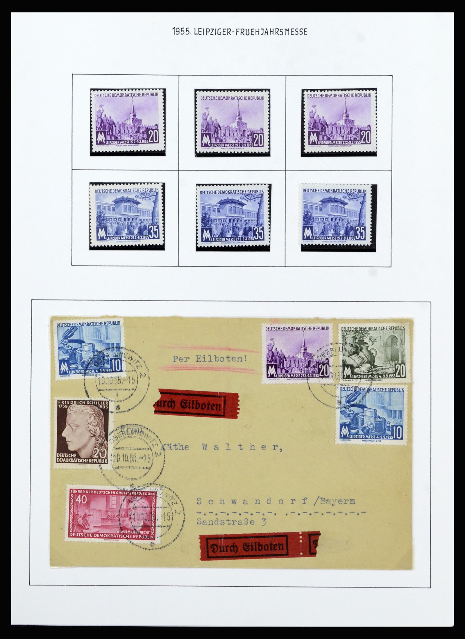 37101 010 - Postzegelverzameling 37101 DDR 1954-1960.