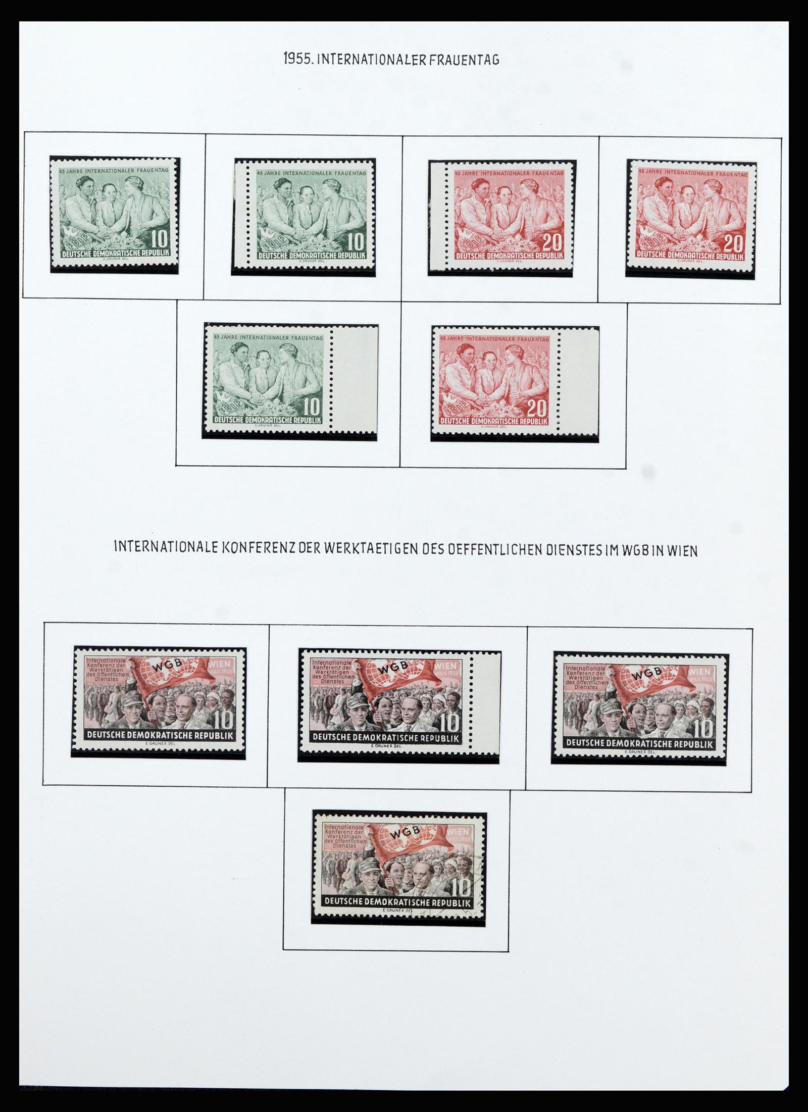 37101 012 - Stamp collection 37101 GDR 1954-1960.
