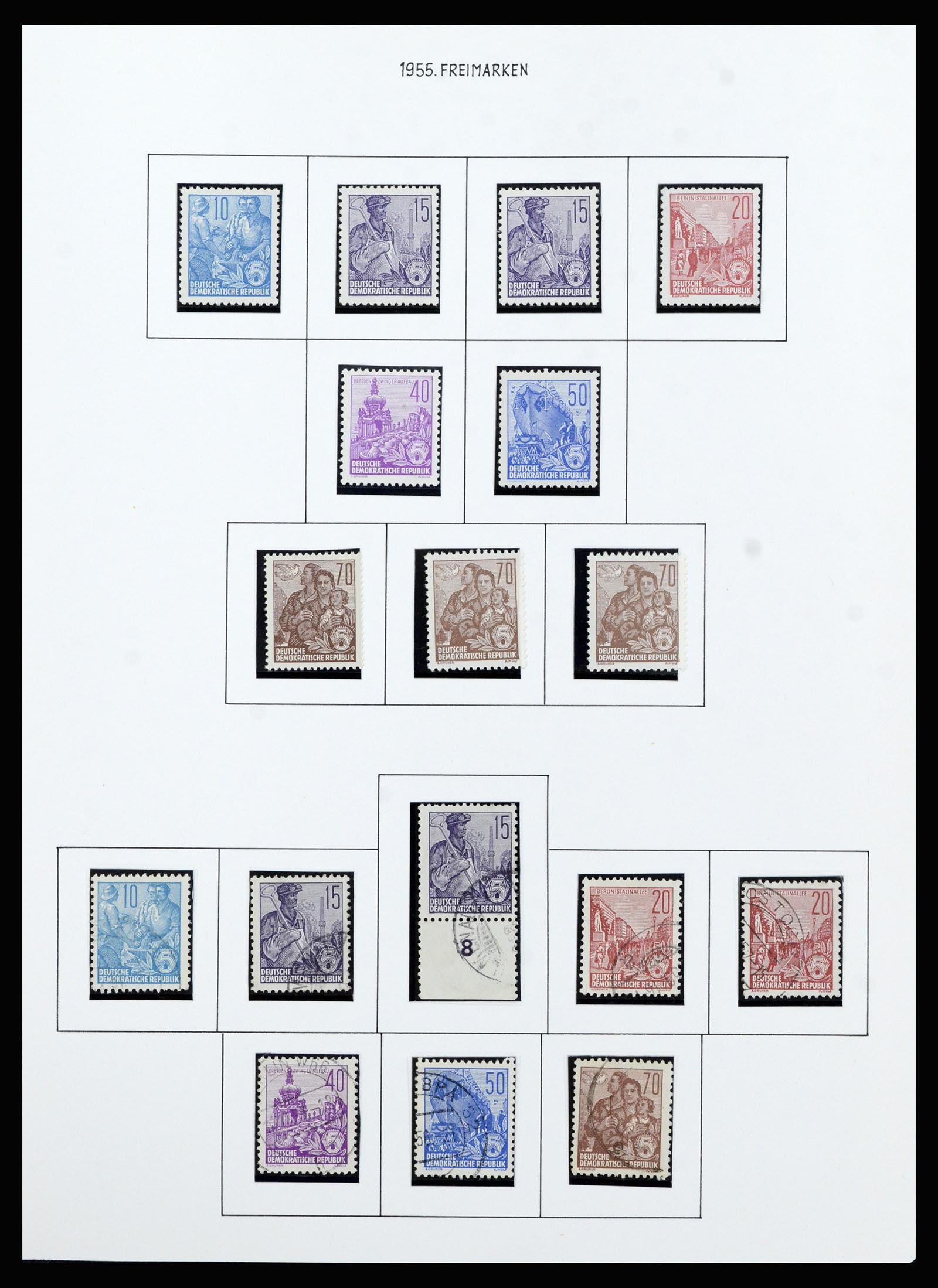 37101 013 - Postzegelverzameling 37101 DDR 1954-1960.