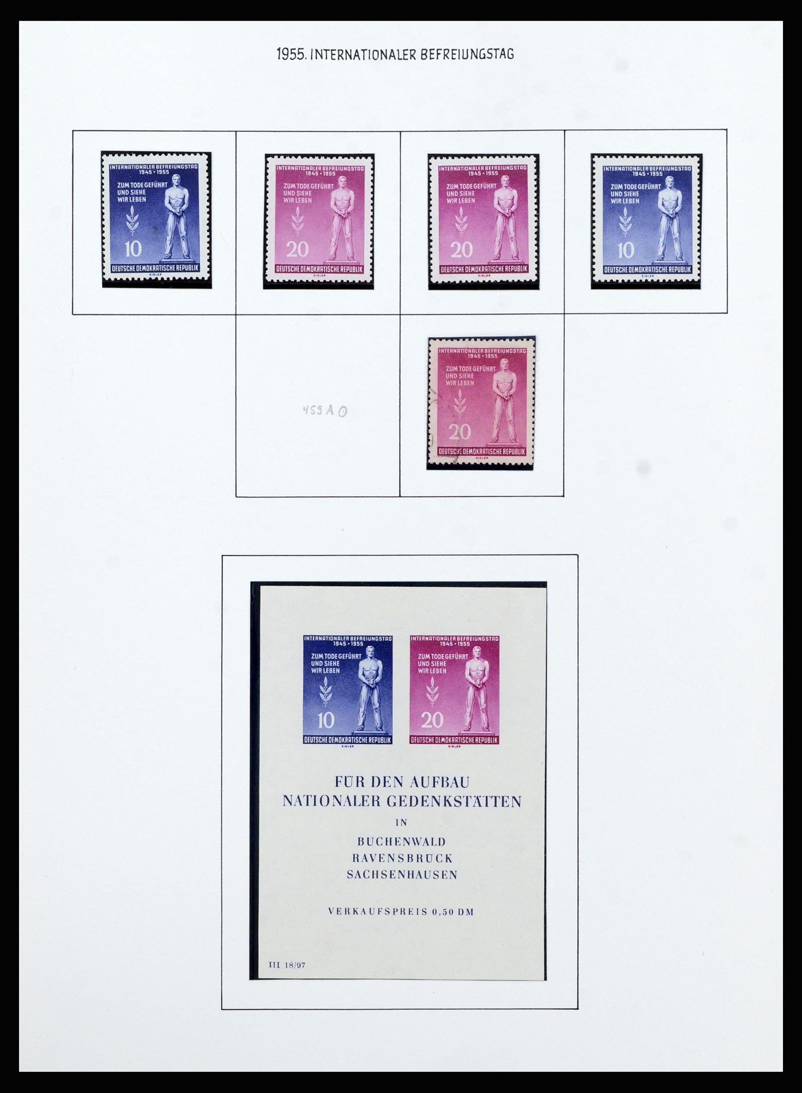 37101 014 - Postzegelverzameling 37101 DDR 1954-1960.