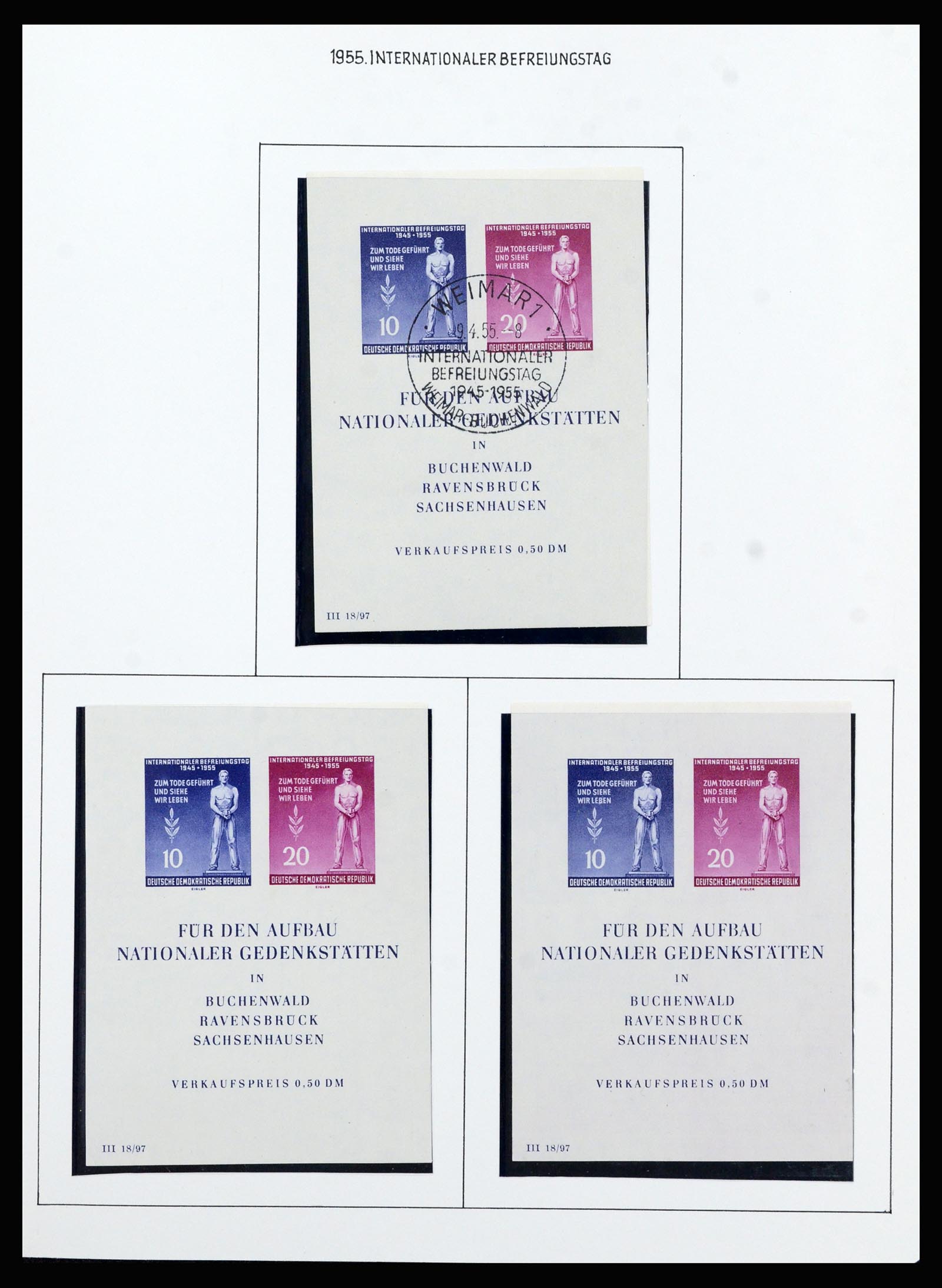 37101 015 - Postzegelverzameling 37101 DDR 1954-1960.