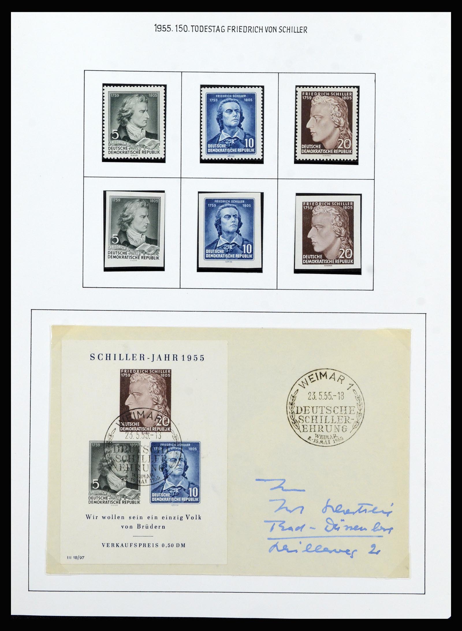 37101 017 - Stamp collection 37101 GDR 1954-1960.