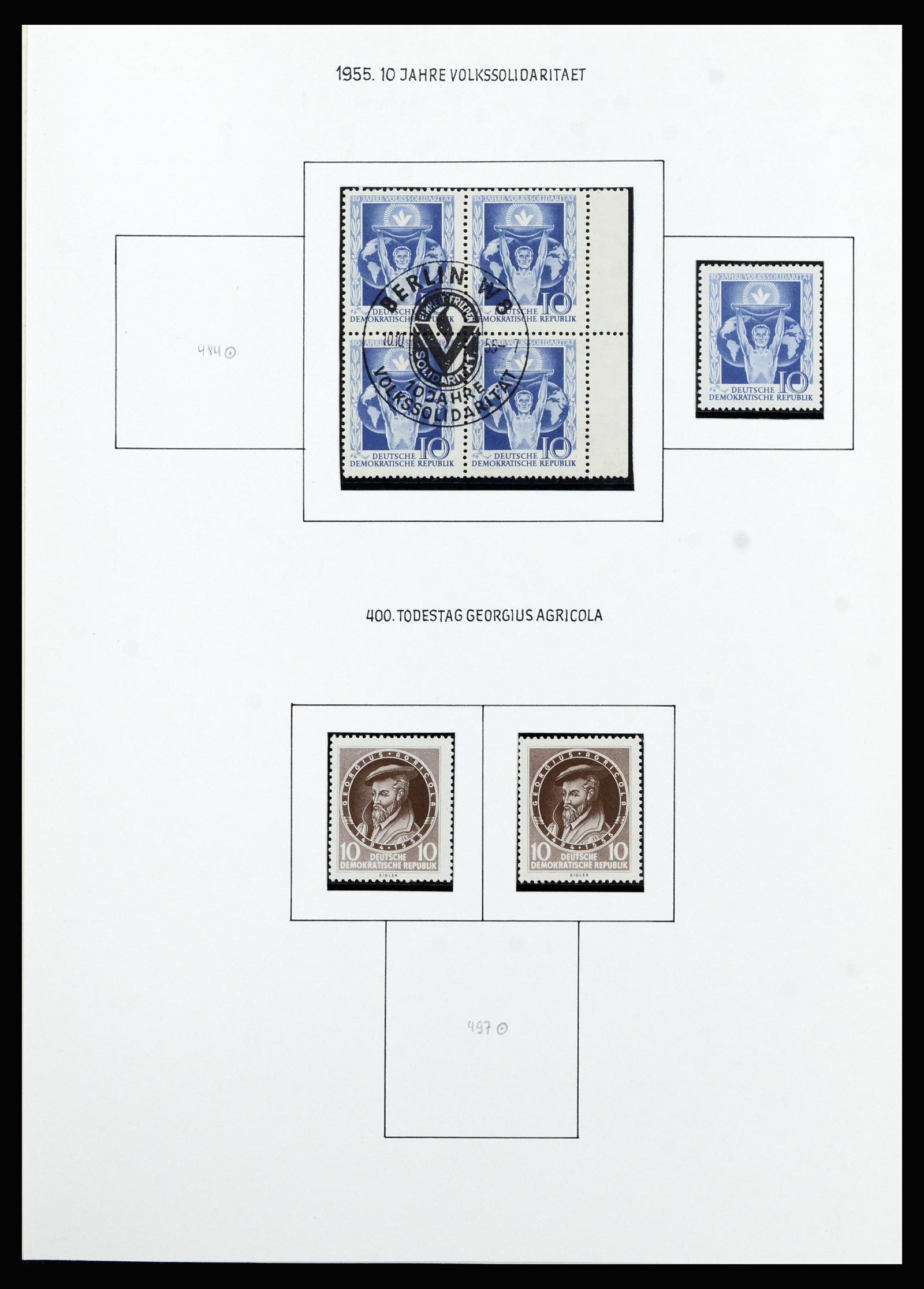 37101 021 - Postzegelverzameling 37101 DDR 1954-1960.