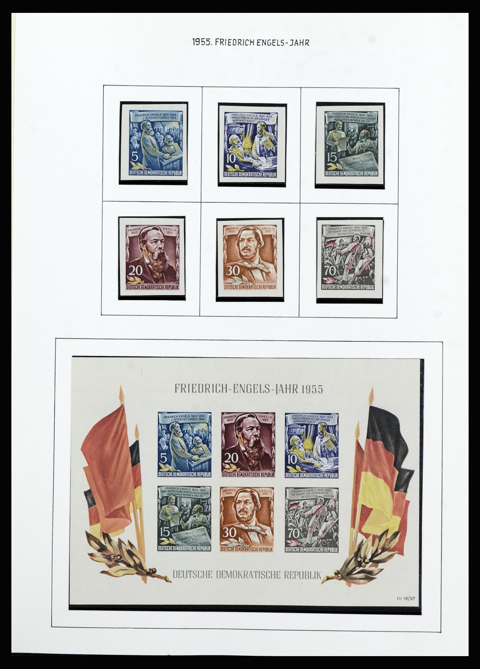 37101 024 - Stamp collection 37101 GDR 1954-1960.