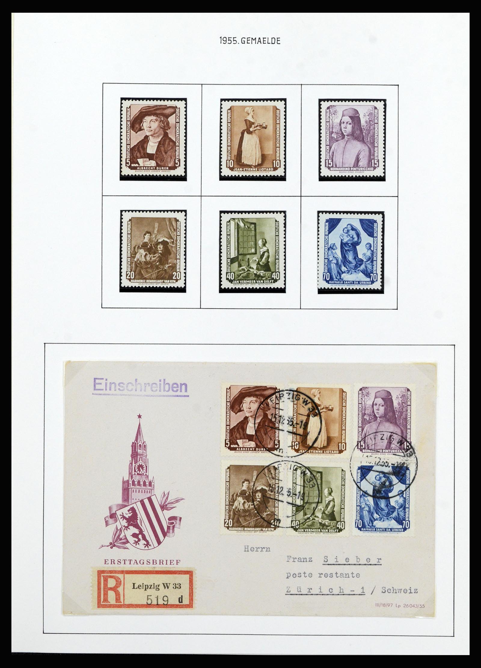 37101 026 - Stamp collection 37101 GDR 1954-1960.