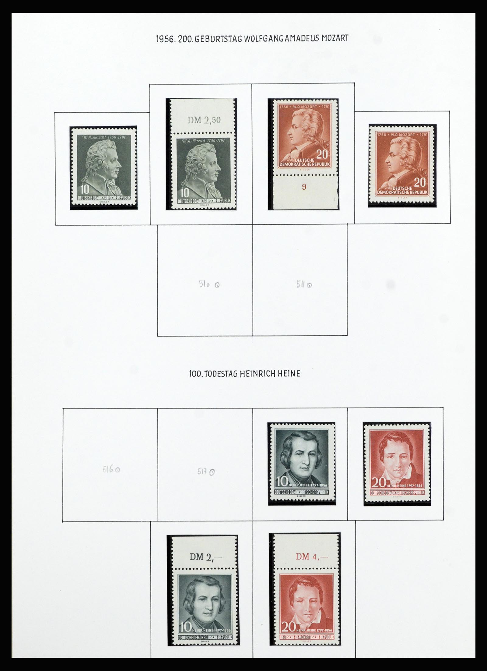 37101 028 - Stamp collection 37101 GDR 1954-1960.