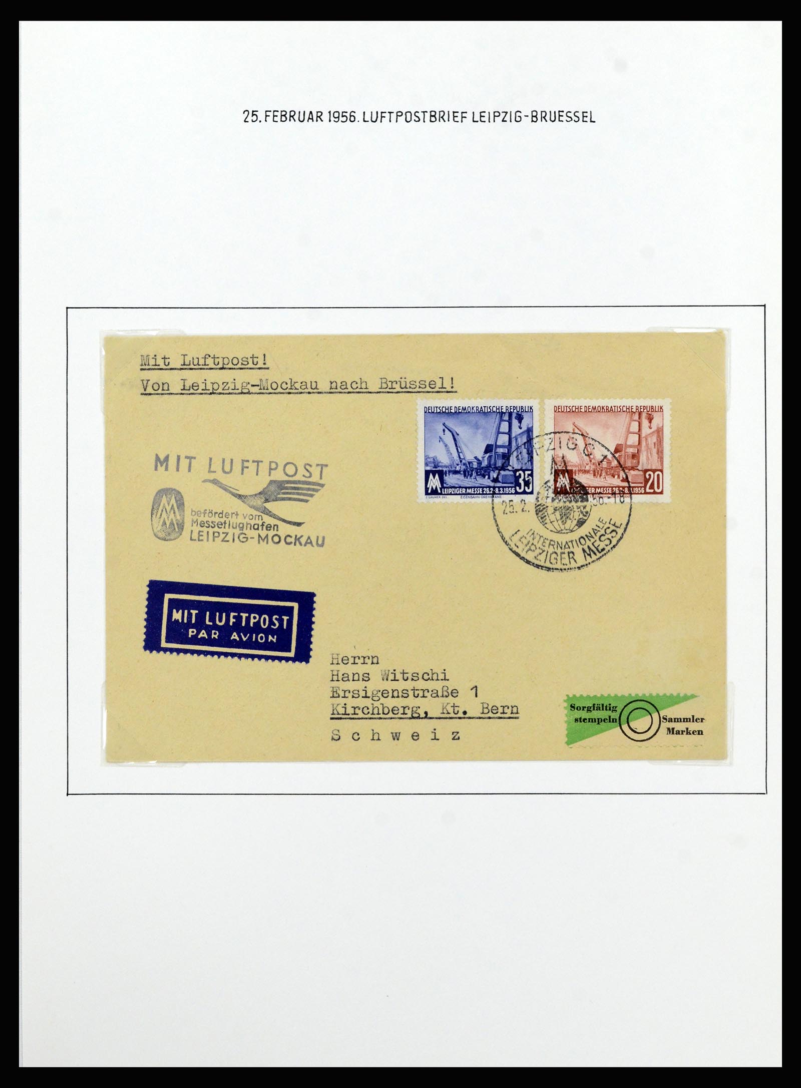 37101 030 - Postzegelverzameling 37101 DDR 1954-1960.