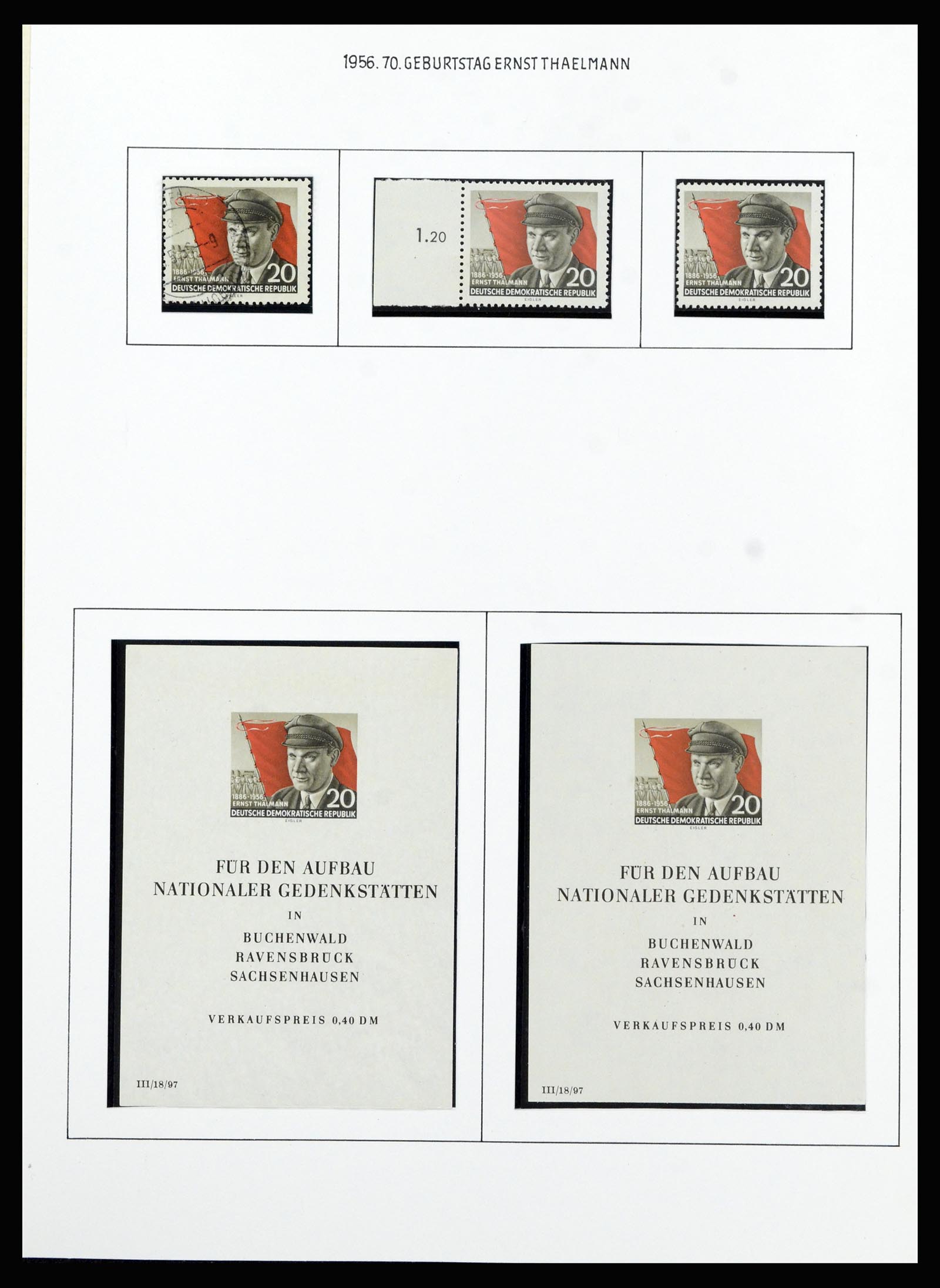 37101 031 - Postzegelverzameling 37101 DDR 1954-1960.