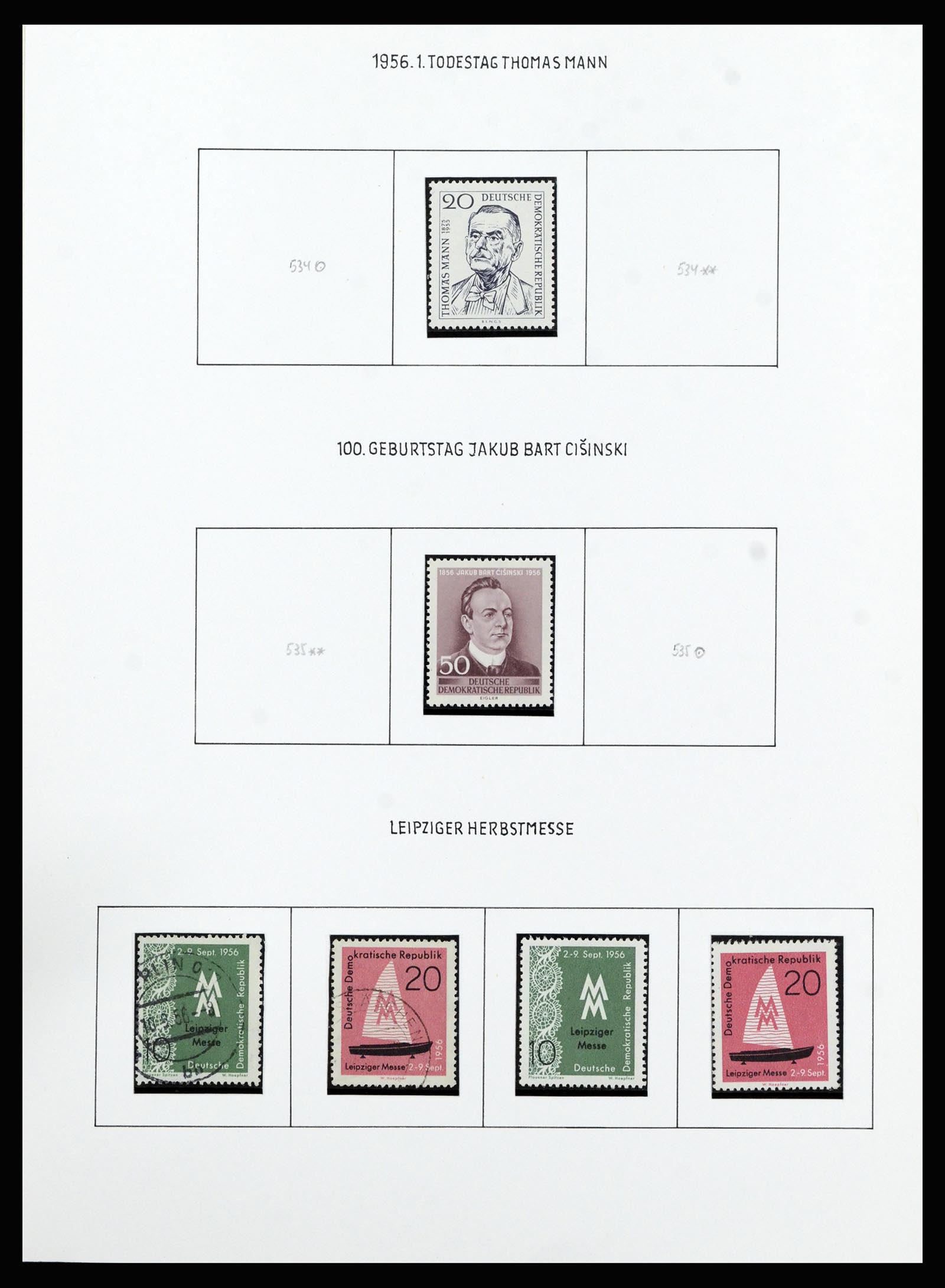 37101 034 - Stamp collection 37101 GDR 1954-1960.