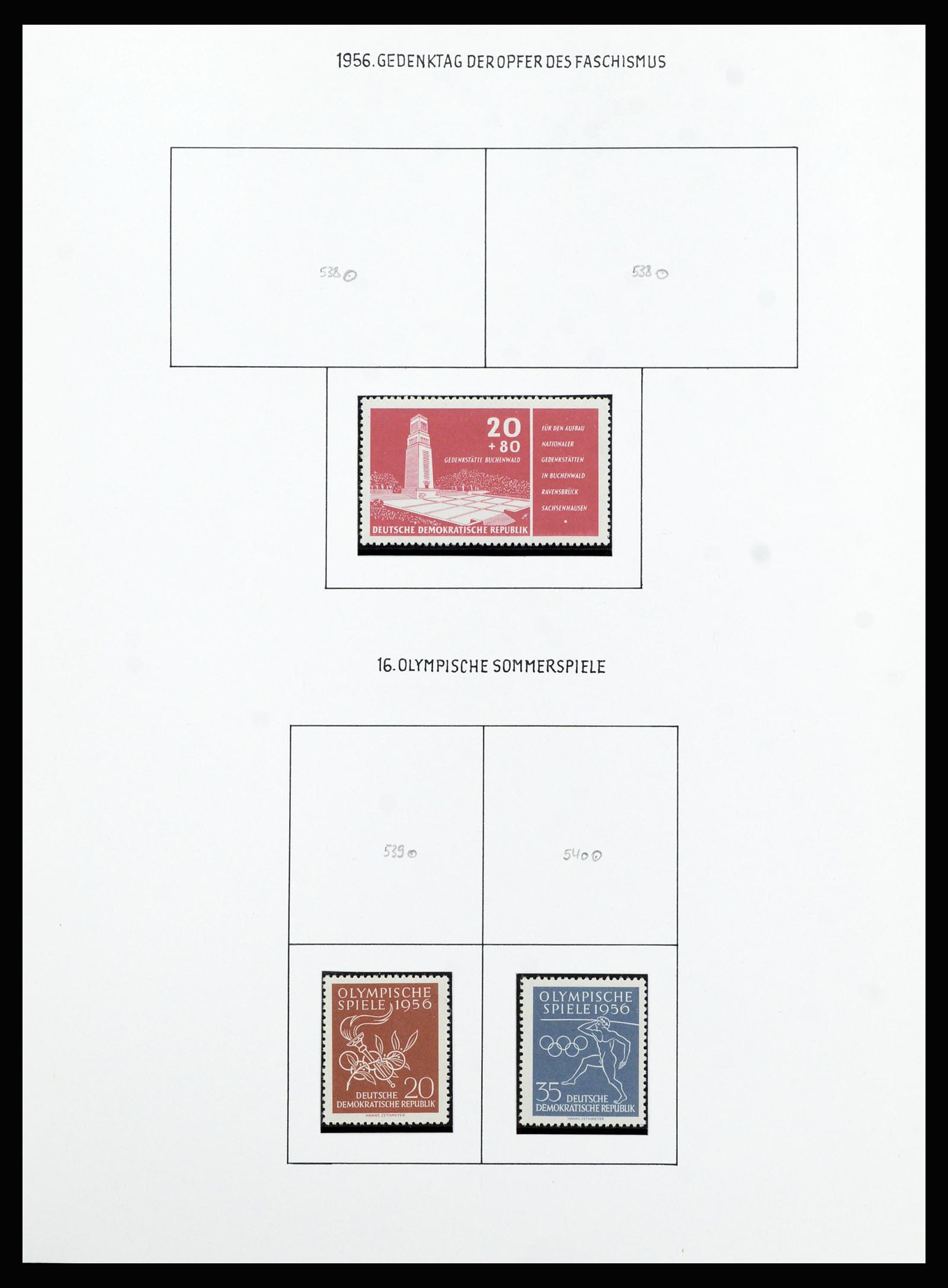 37101 035 - Postzegelverzameling 37101 DDR 1954-1960.