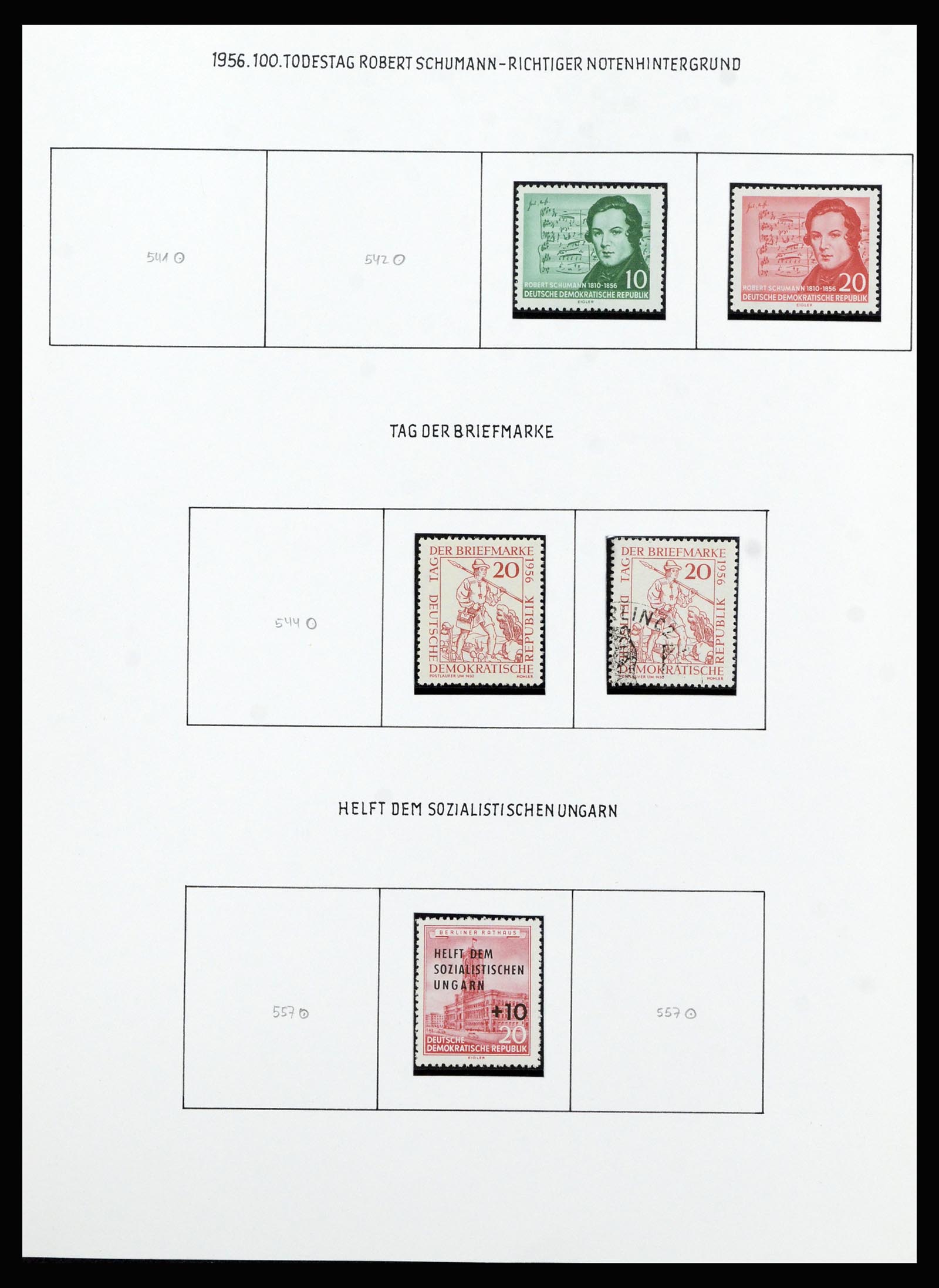37101 040 - Postzegelverzameling 37101 DDR 1954-1960.