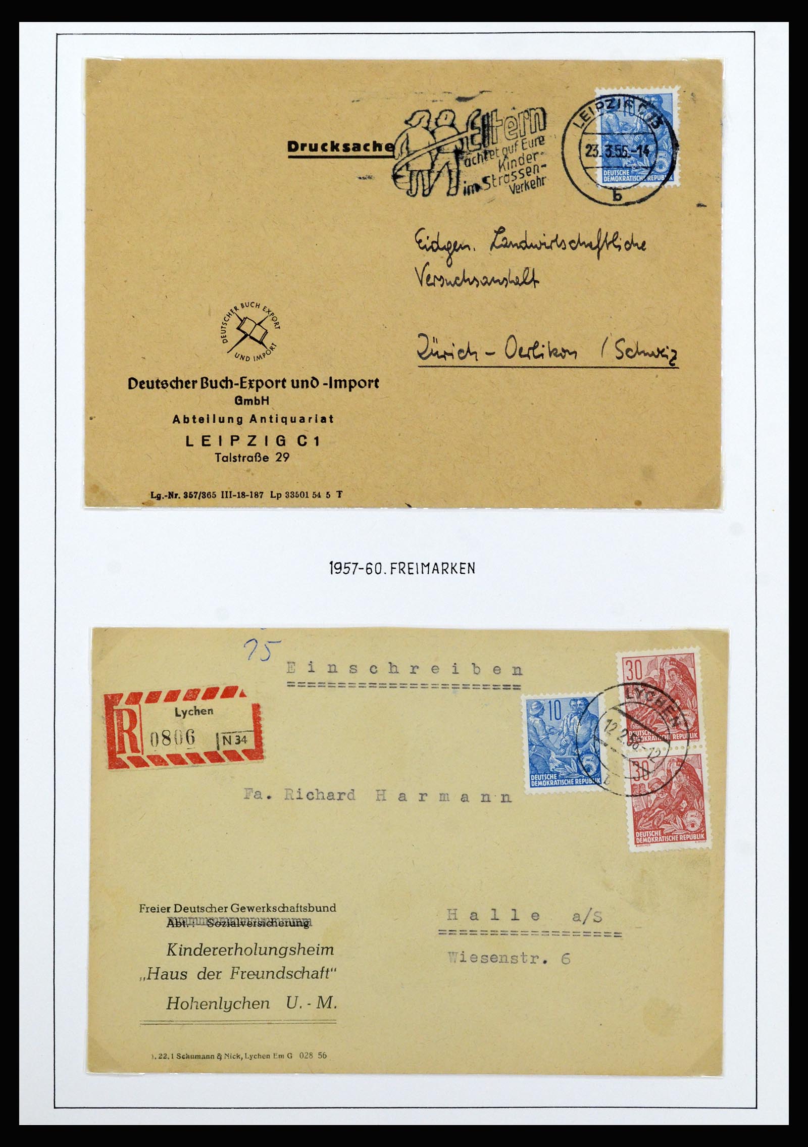 37101 046 - Postzegelverzameling 37101 DDR 1954-1960.